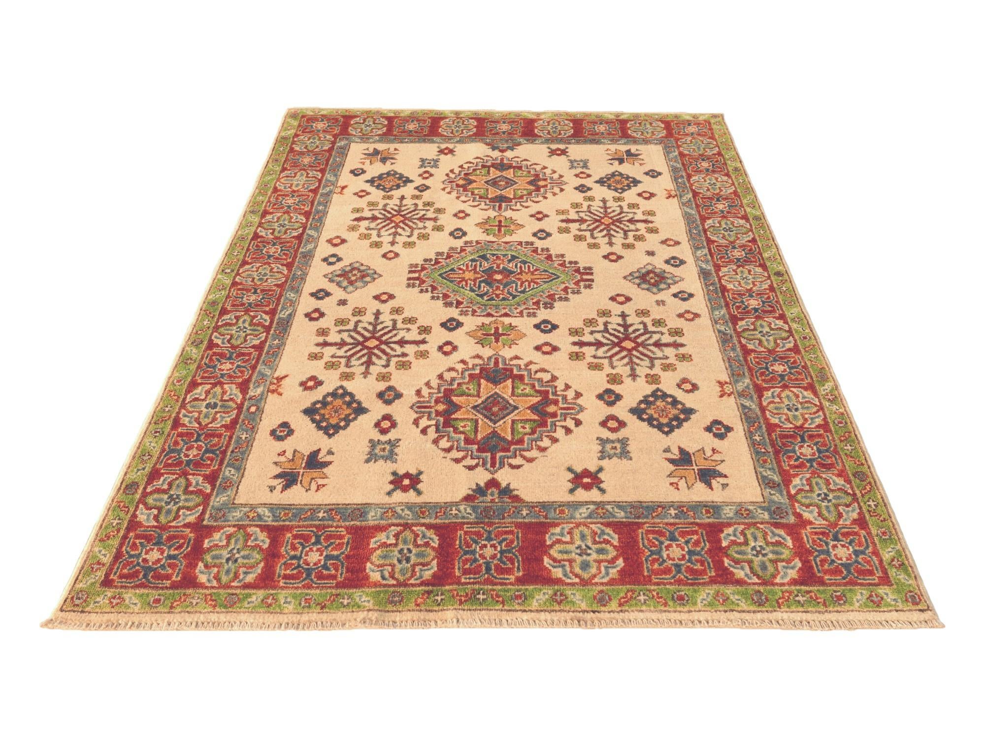 4' x 6' Hand Knotted Kazak Rug
