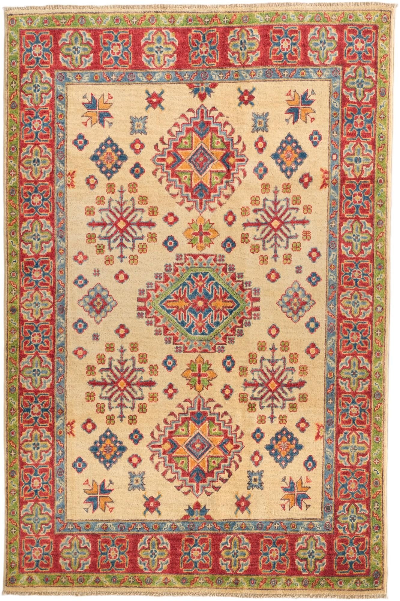 4' x 6' Hand Knotted Kazak Rug