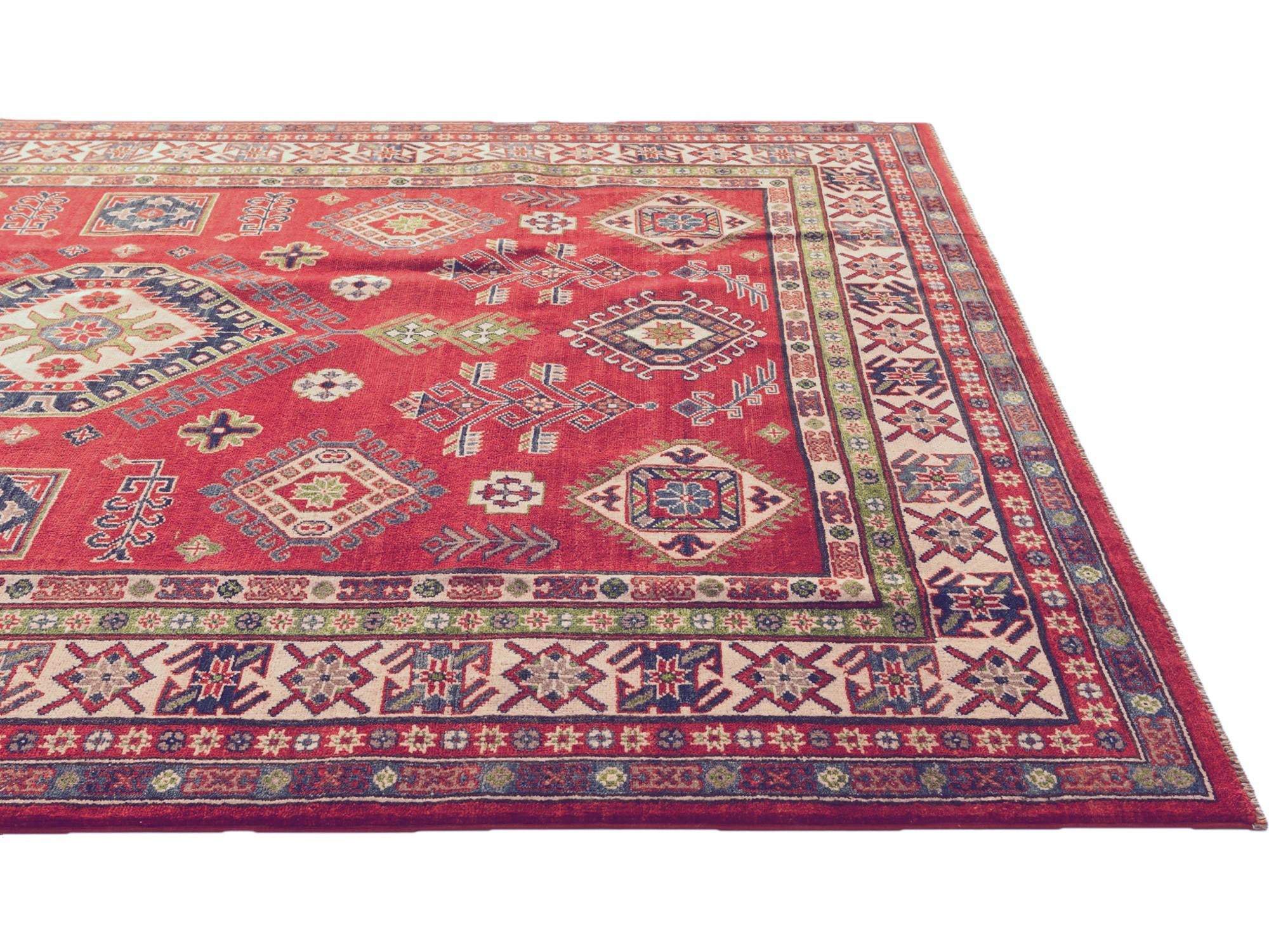 6' 10 x 9' 3 Hand Knotted Kazak Rug
