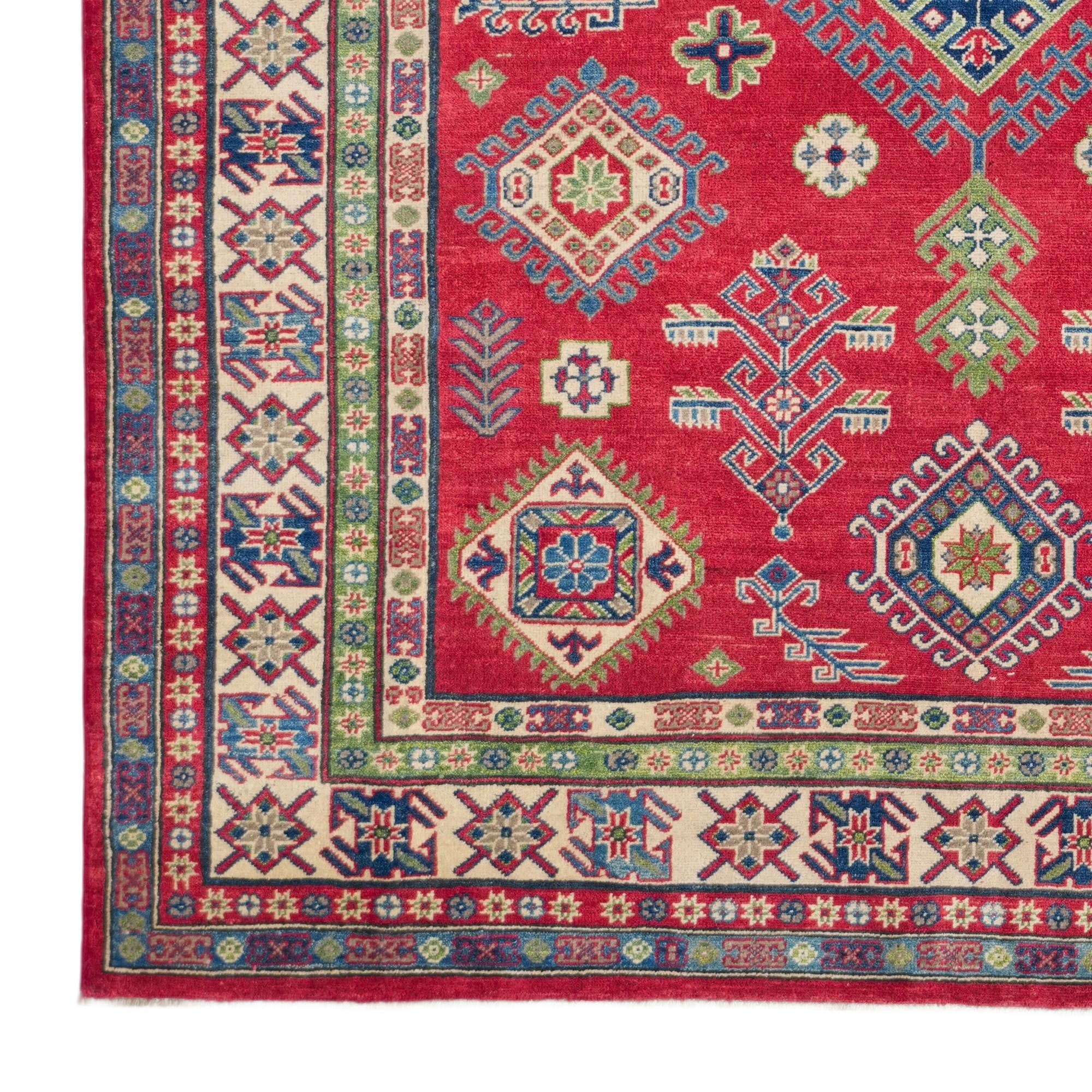 6' 10 x 9' 3 Hand Knotted Kazak Rug