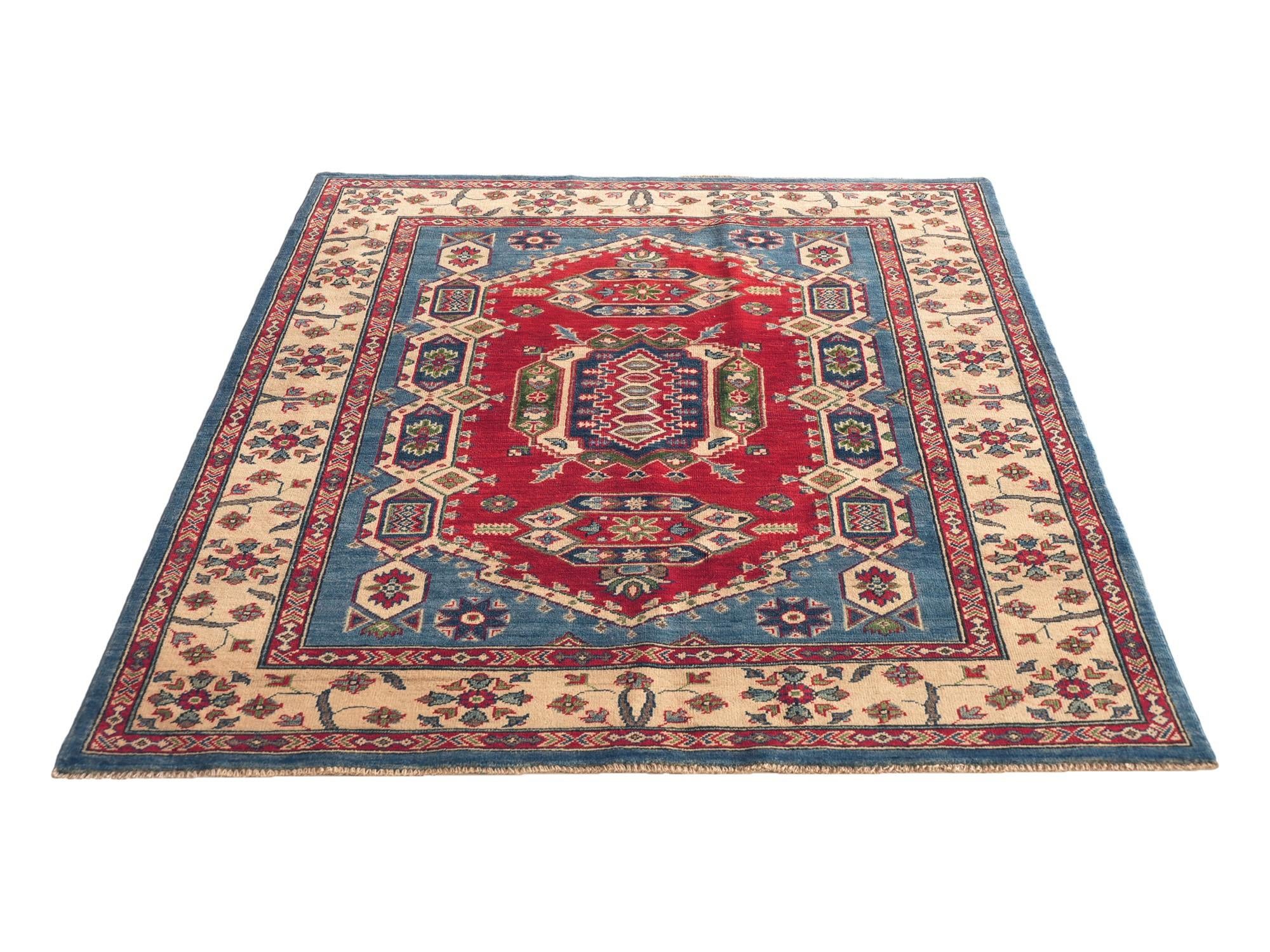 Detail image 5 of 11: 5' 1 x 6' 5 Hand Knotted Kazak Rug