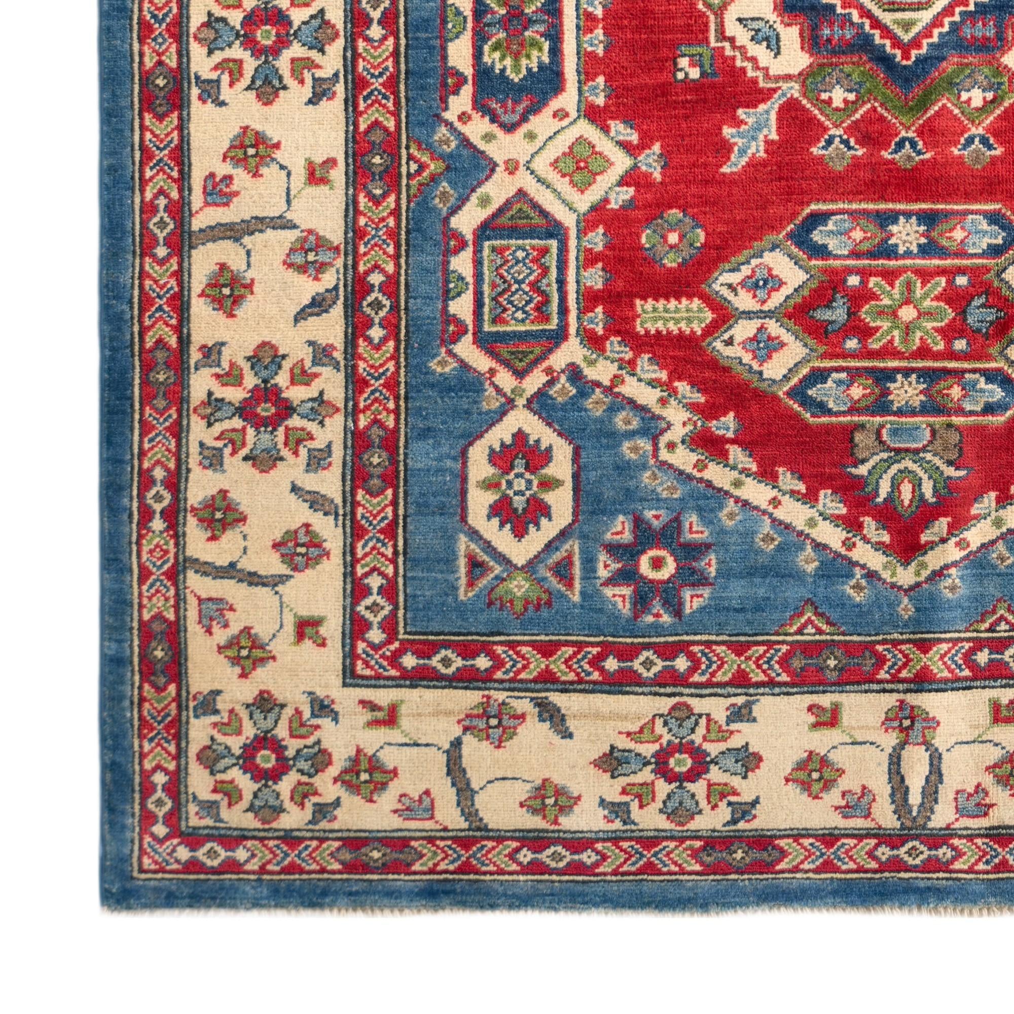 Detail image 7 of 11: 5' 1 x 6' 5 Hand Knotted Kazak Rug