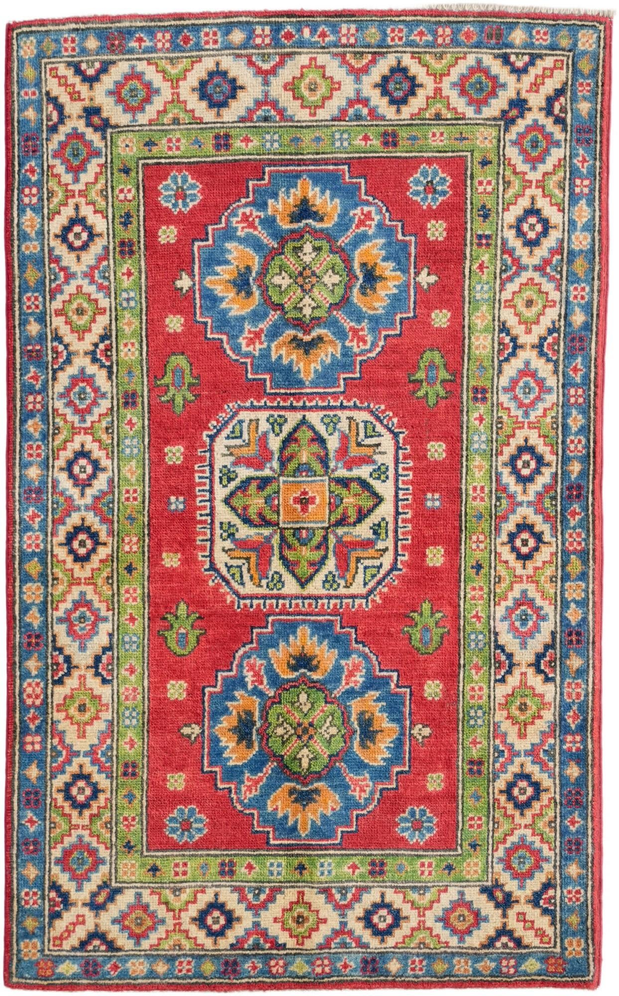 2' 7 x 4' 3 Hand Knotted Kazak Rug