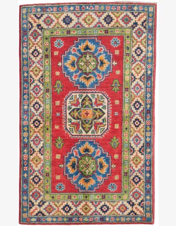 2' 7 x 4' 3 Hand Knotted Kazak Rug