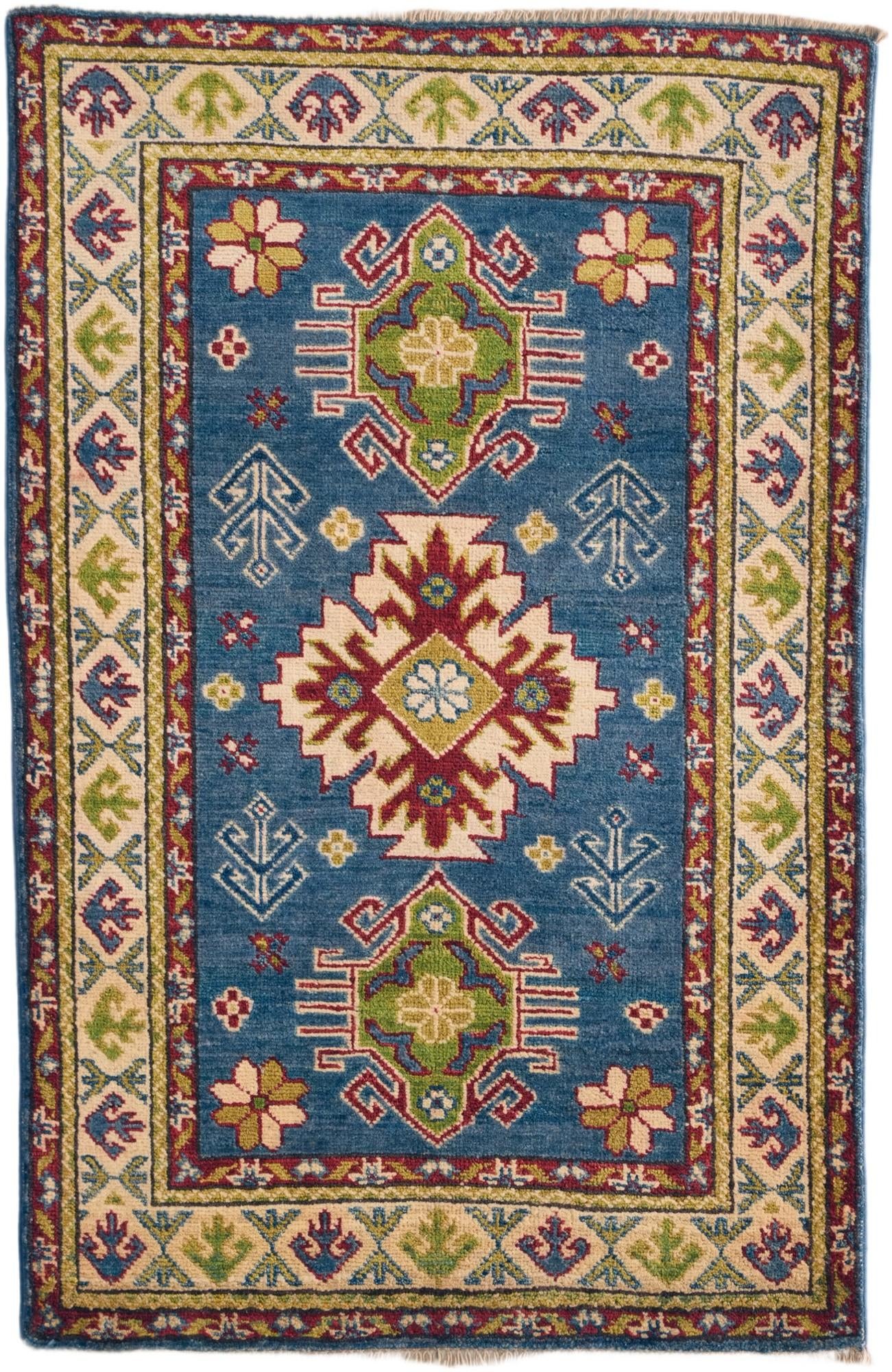 2' 9 x 4' 4 Hand Knotted Kazak Rug