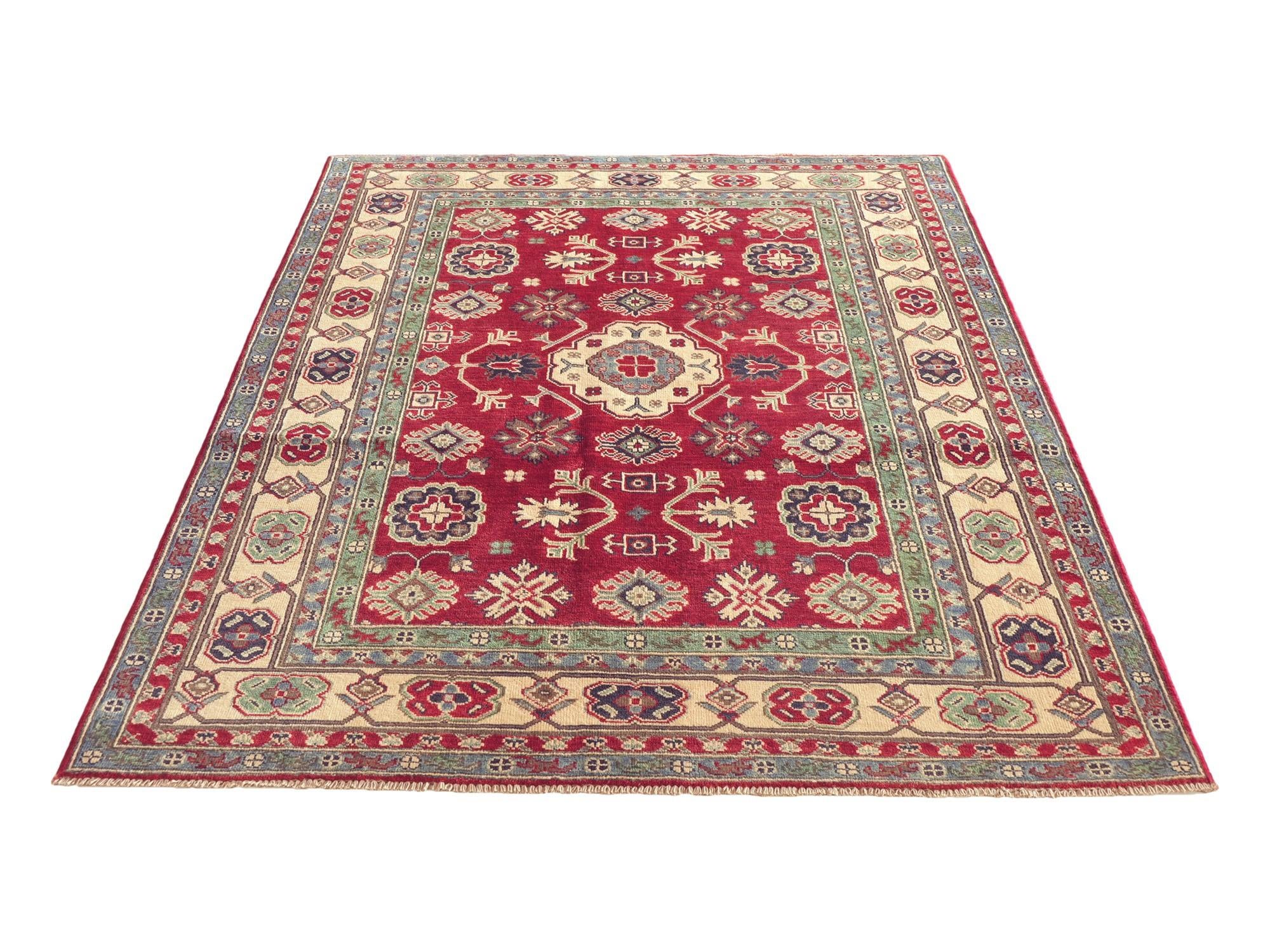 155cm x 215cm Hand Knotted Kazak Rug