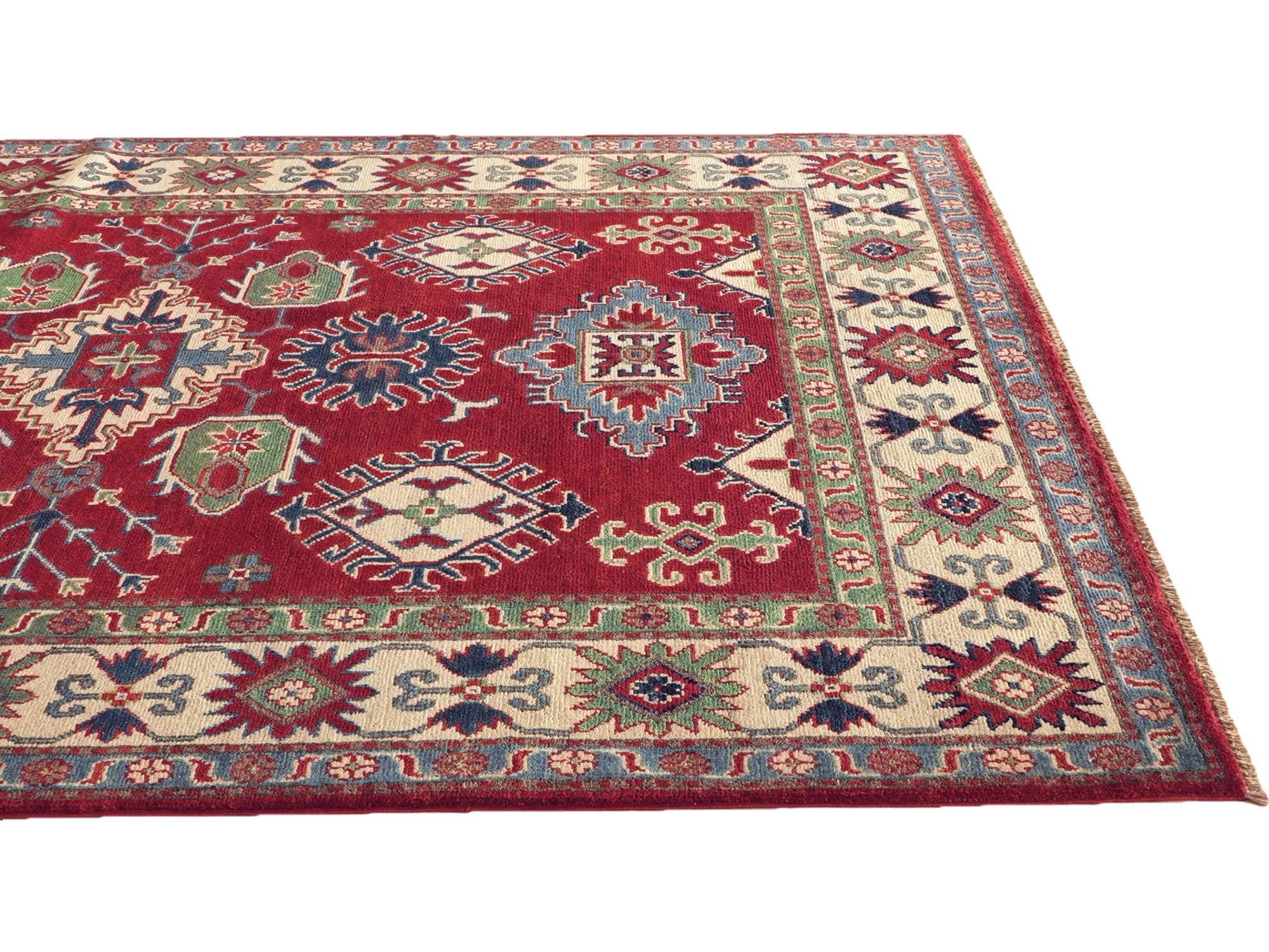 Detail image 6 of 12: 5' 1 x 7' 3 Hand Knotted Kazak Rug