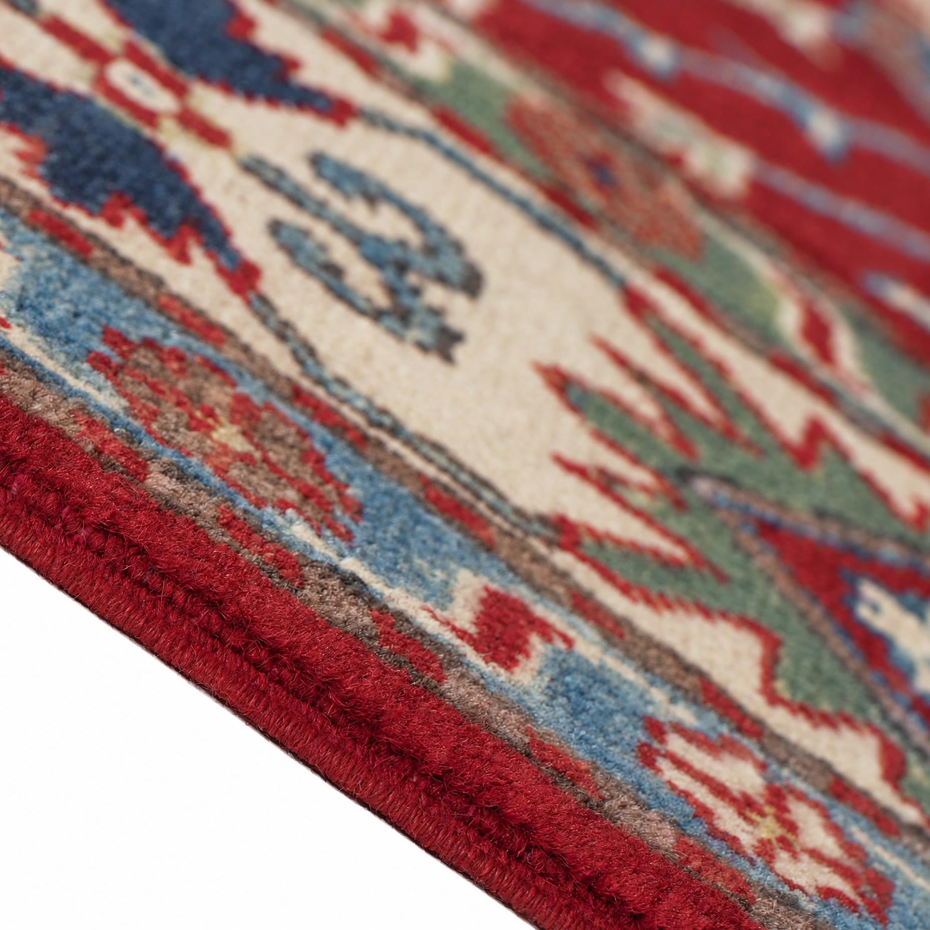Detail image 8 of 12: 5' 1 x 7' 3 Hand Knotted Kazak Rug