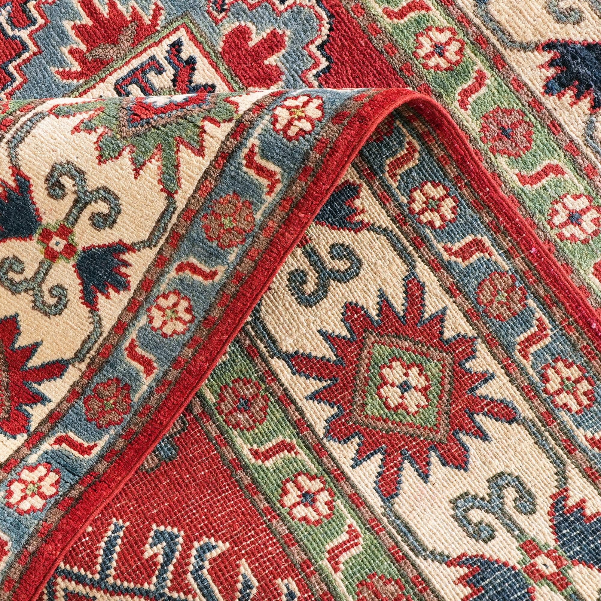 Detail image 9 of 12: 5' 1 x 7' 3 Hand Knotted Kazak Rug