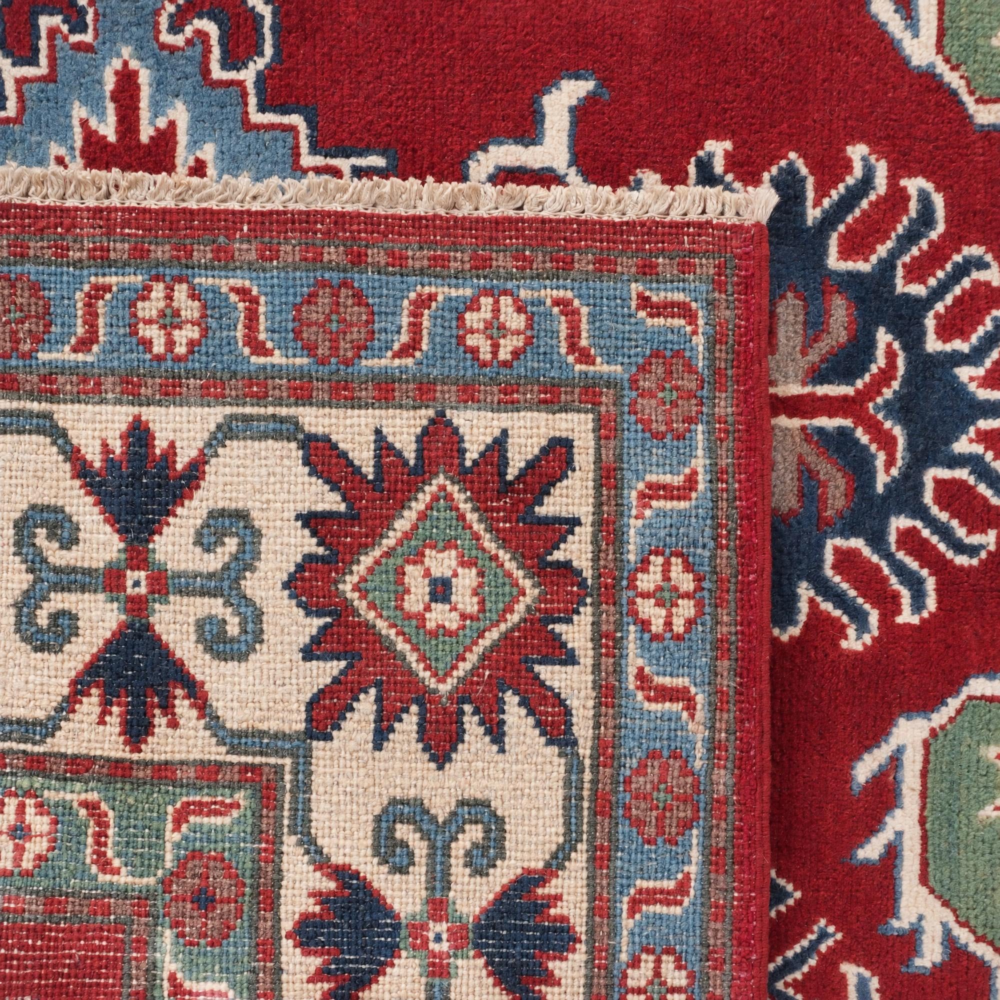 Detail image 12 of 12: 5' 1 x 7' 3 Hand Knotted Kazak Rug