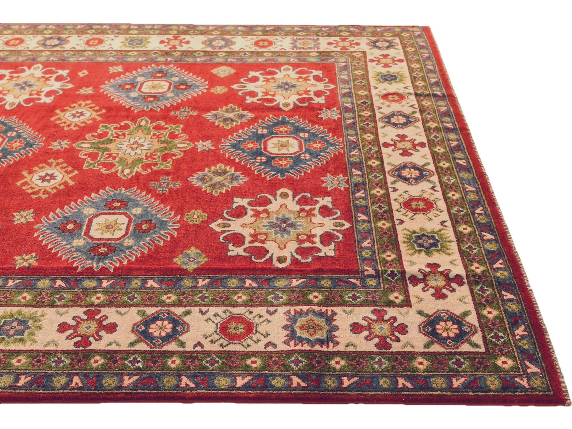 6' 8 x 9' 9 Hand Knotted Kazak Rug