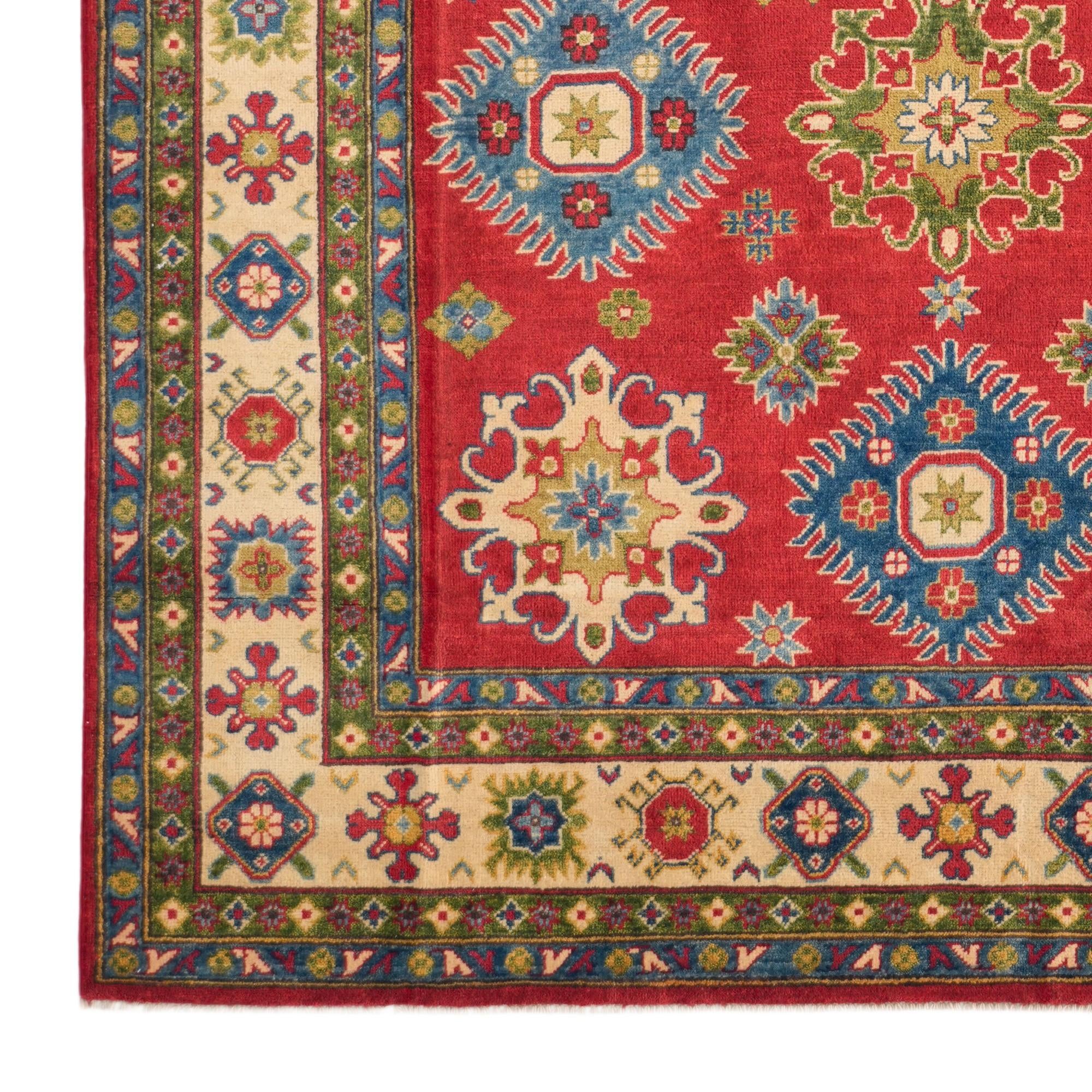 6' 8 x 9' 9 Hand Knotted Kazak Rug