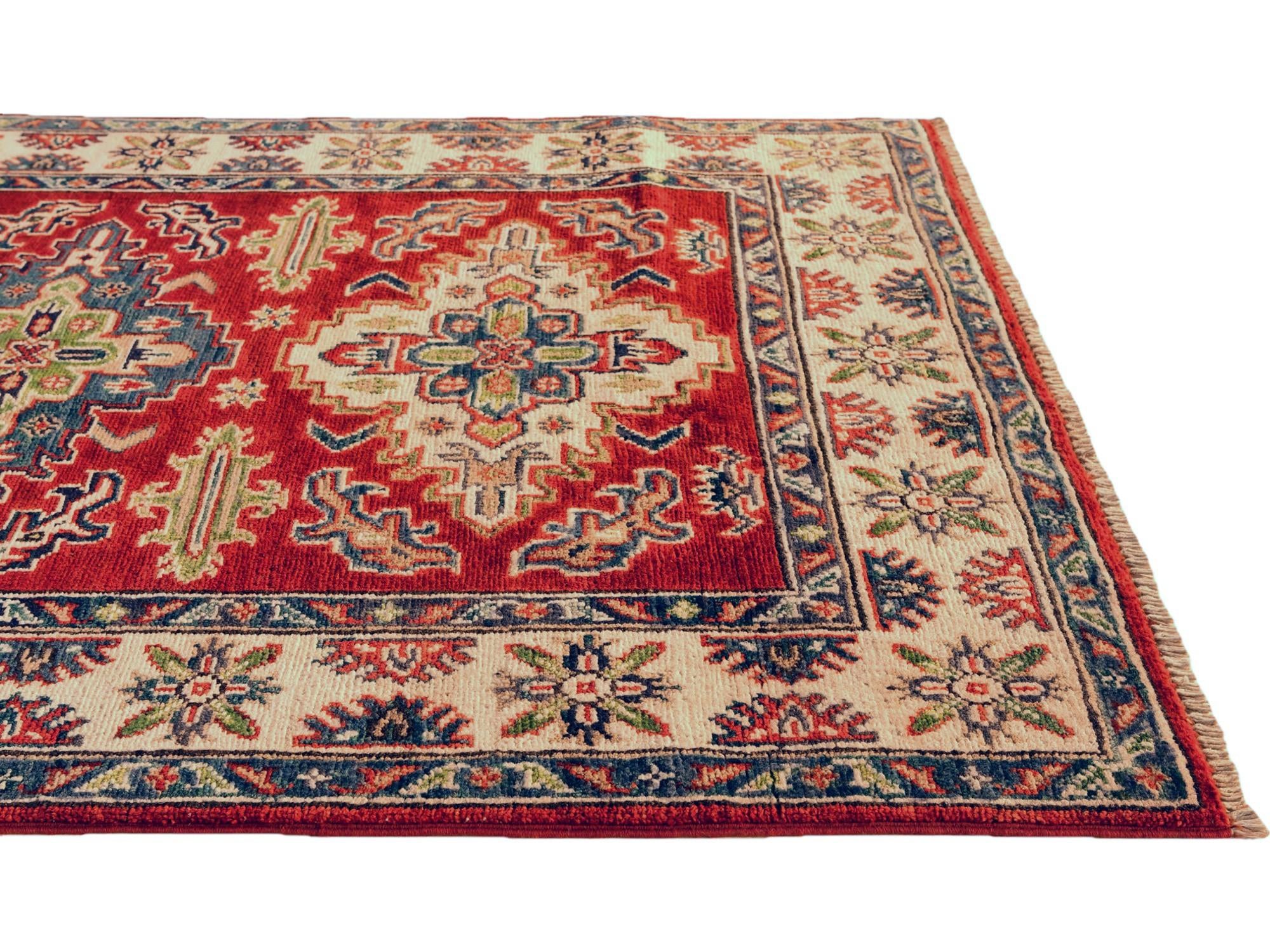 Detail image 6 of 10: 3' 4 x 5' 1 Hand Knotted Kazak Rug