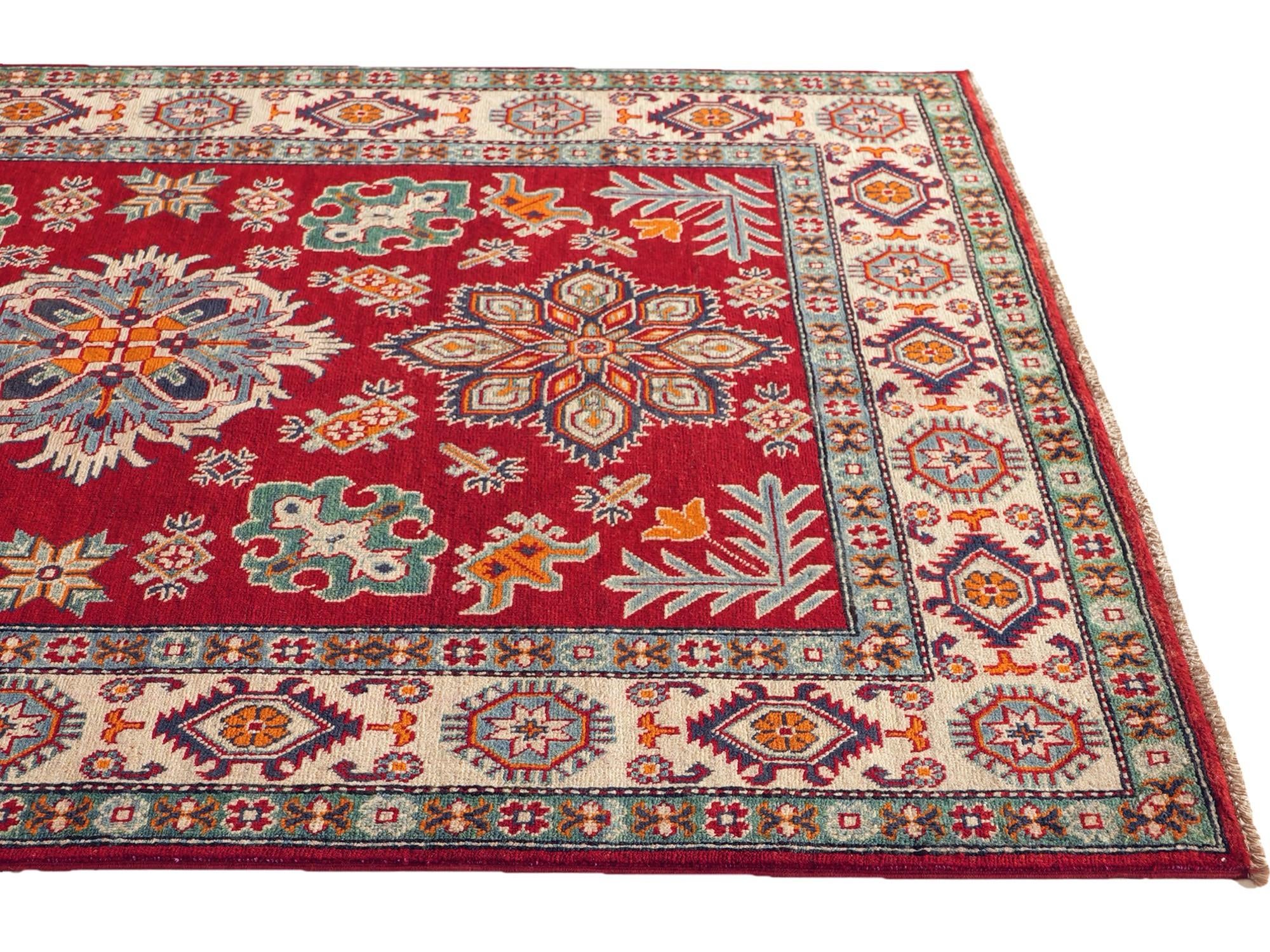 150cm x 195cm Hand Knotted Kazak Rug