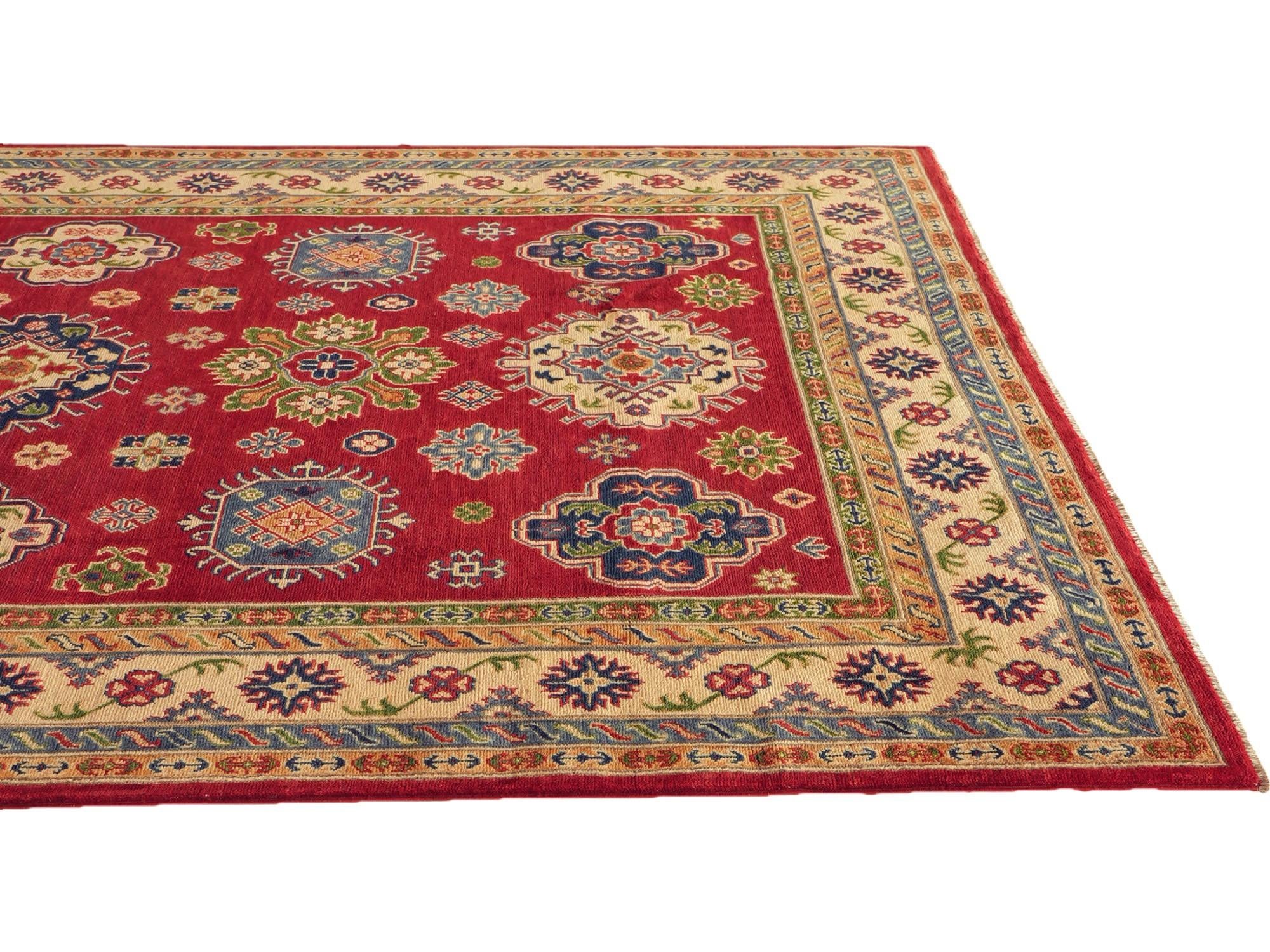 Detail image 6 of 10: 6' 9 x 9' 11 Hand Knotted Kazak Rug