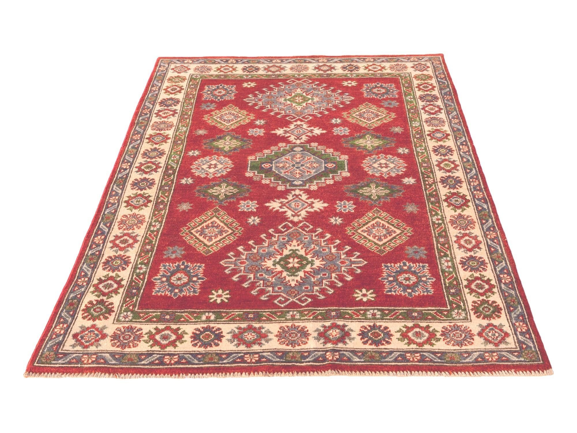 4' x 5' 11 Hand Knotted Kazak Rug