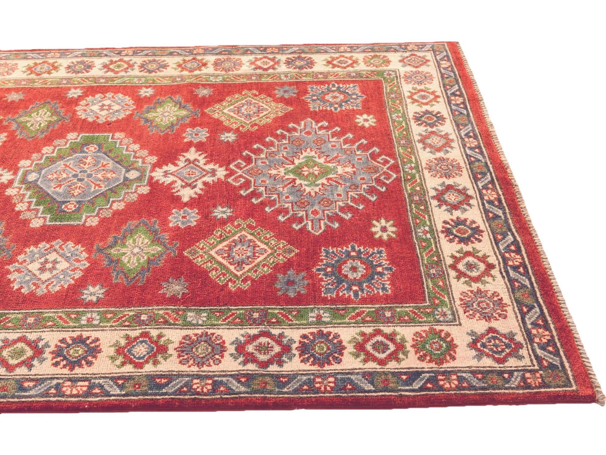 4' x 5' 11 Hand Knotted Kazak Rug