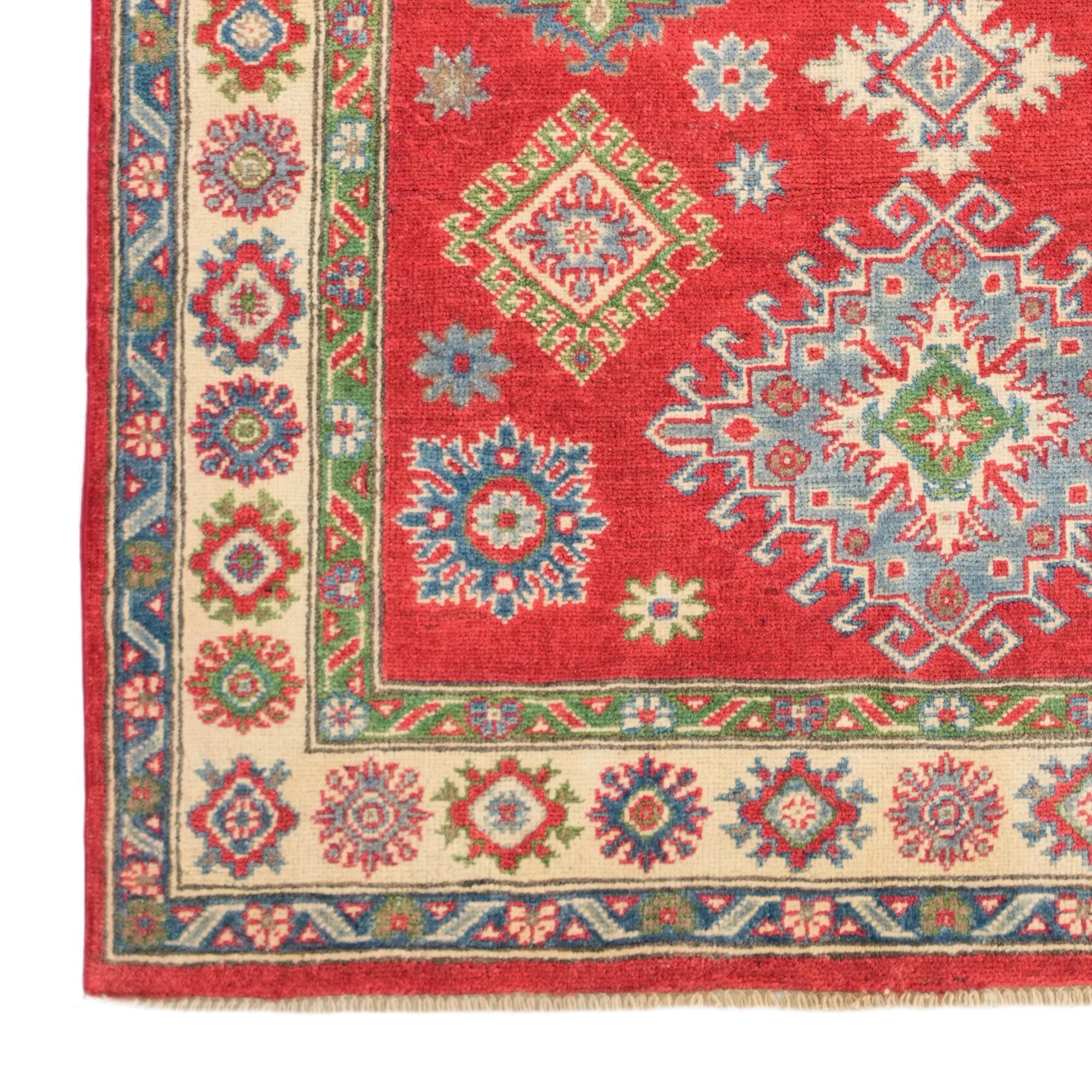 4' x 5' 11 Hand Knotted Kazak Rug