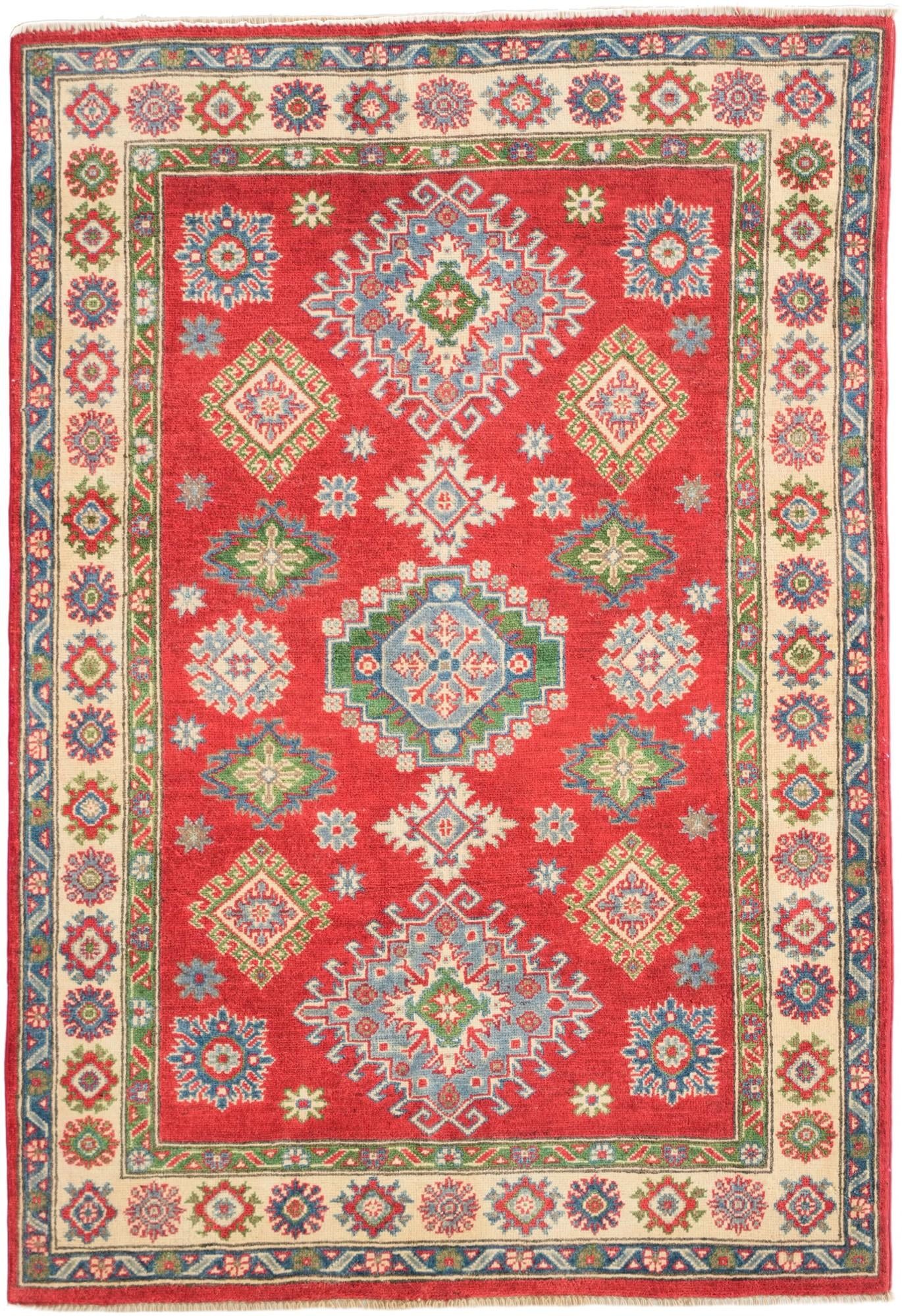 4' x 5' 11 Hand Knotted Kazak Rug