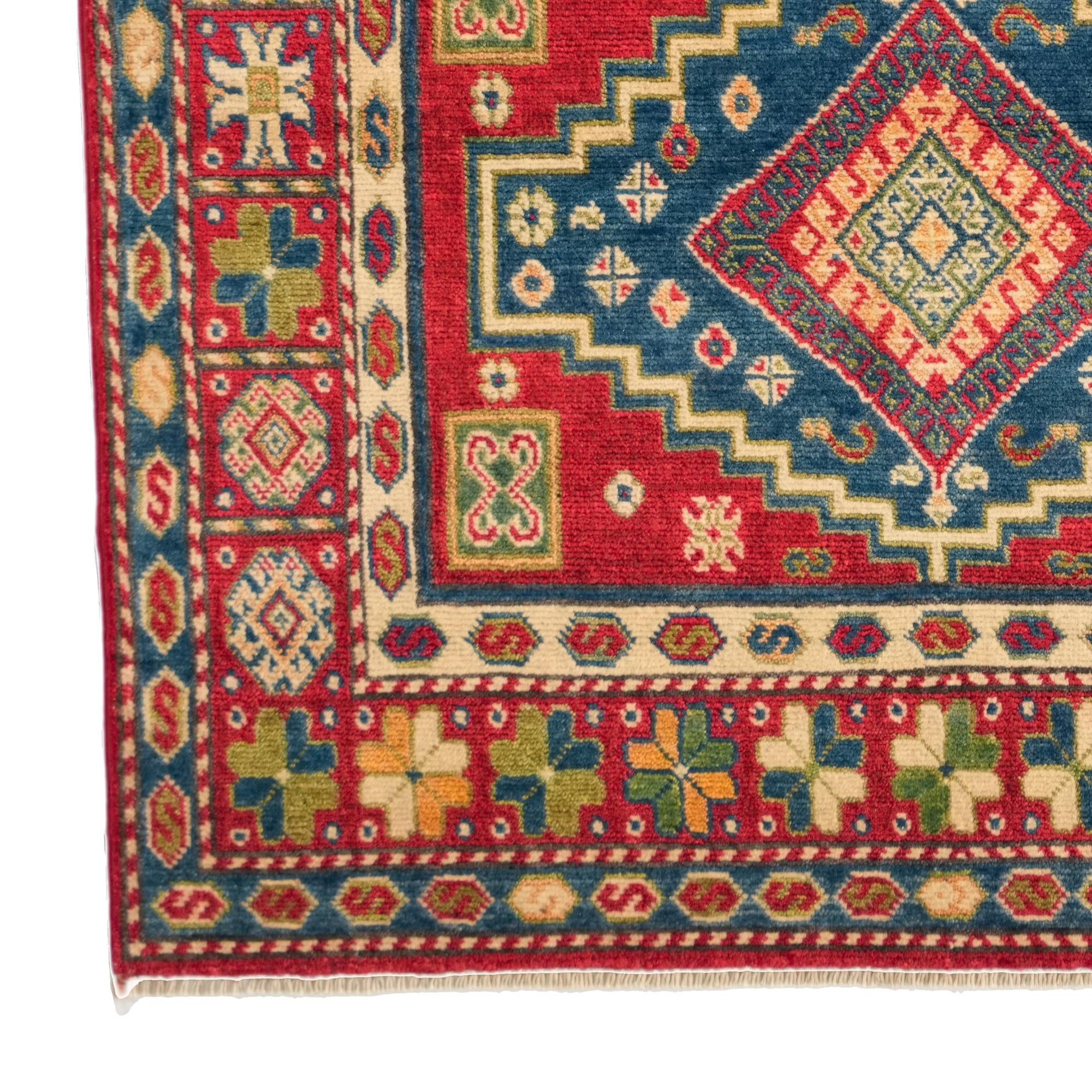 3' 9 x 6' 4 Hand Knotted Kazak Rug
