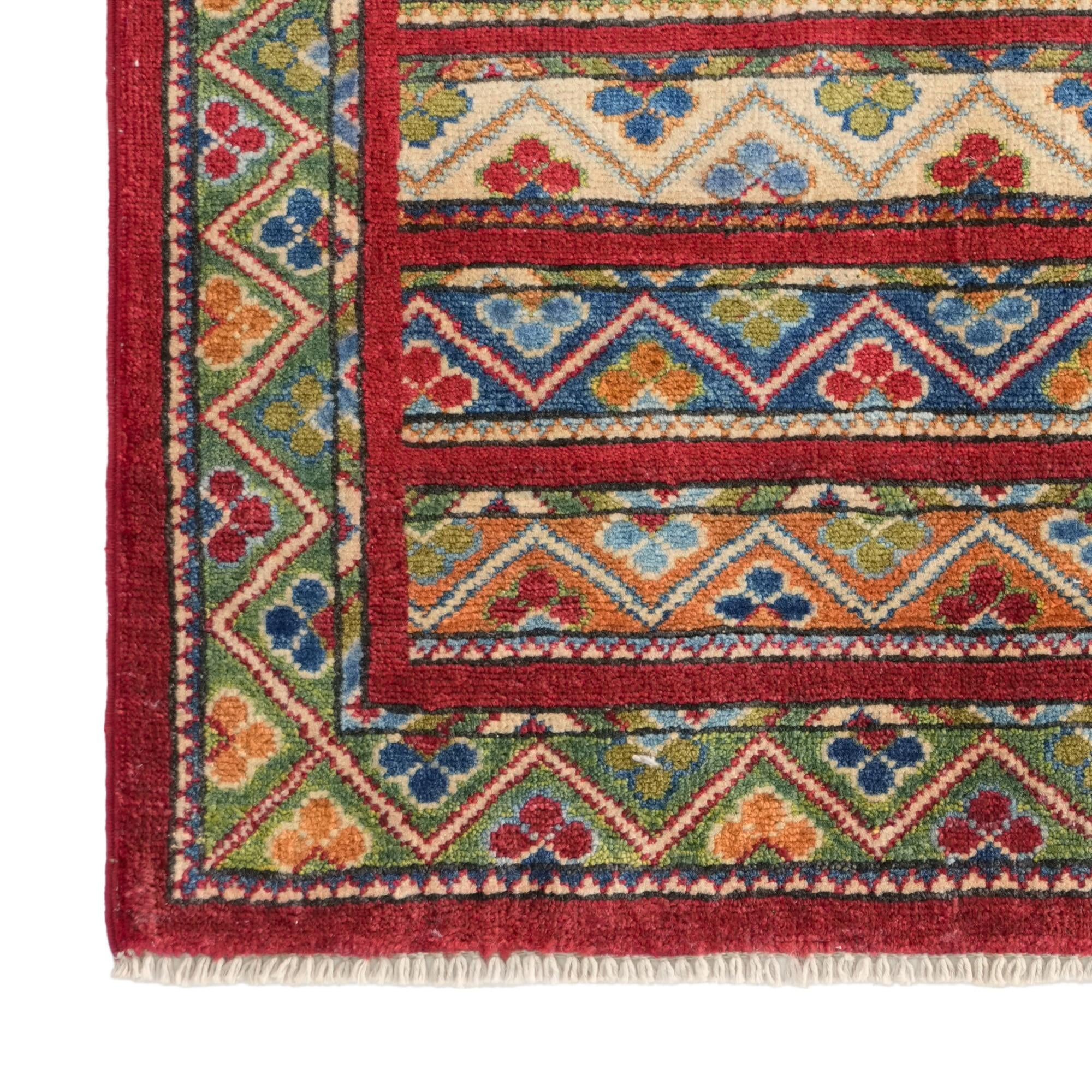 85cm x 105cm Hand Knotted Kazak Rug