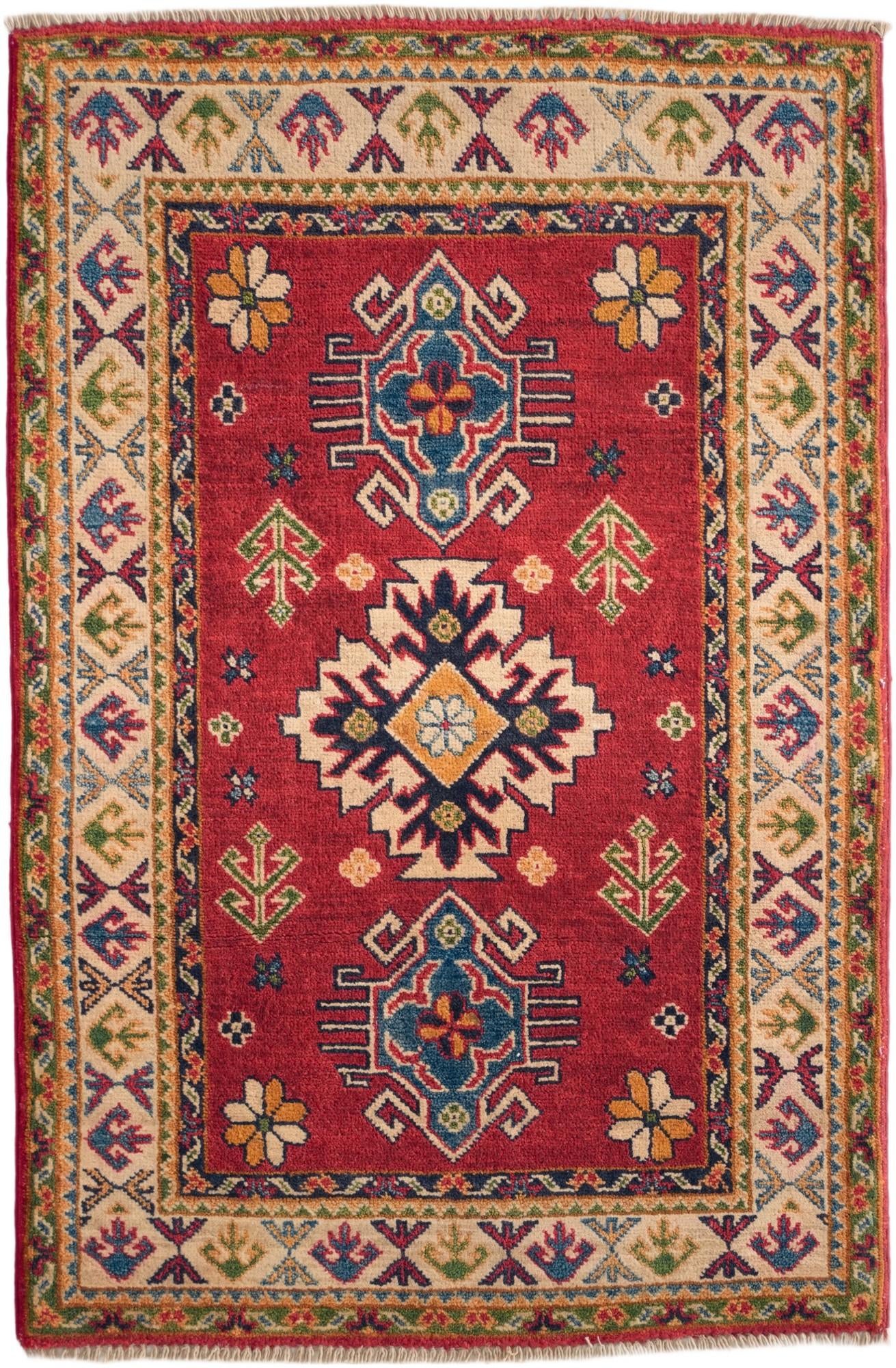 2' 9 x 4' 3 Hand Knotted Kazak Rug