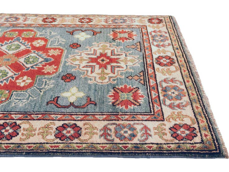 Detail image of 2' 9 x 4' 2 Hand Knotted Kazak Rug