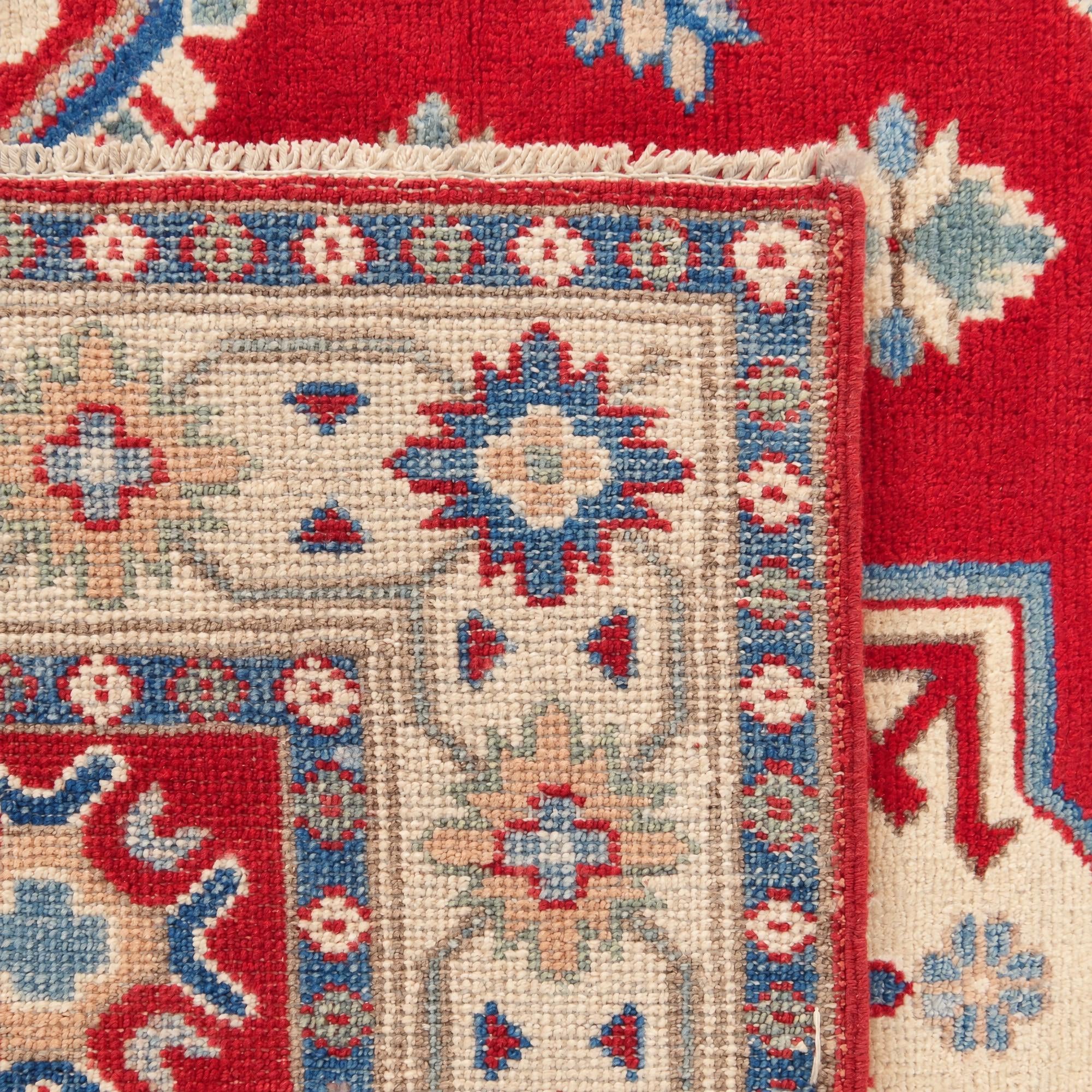 3' 5 x 4' 10 Hand Knotted Kazak Rug