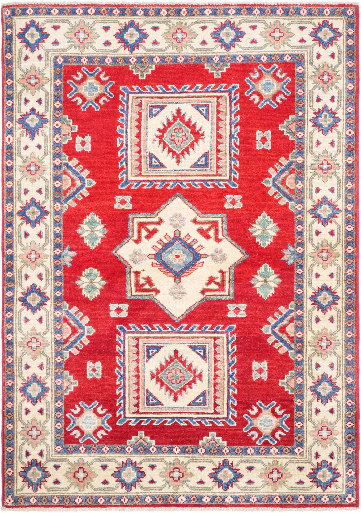 3' 5 x 4' 10 Hand Knotted Kazak Rug