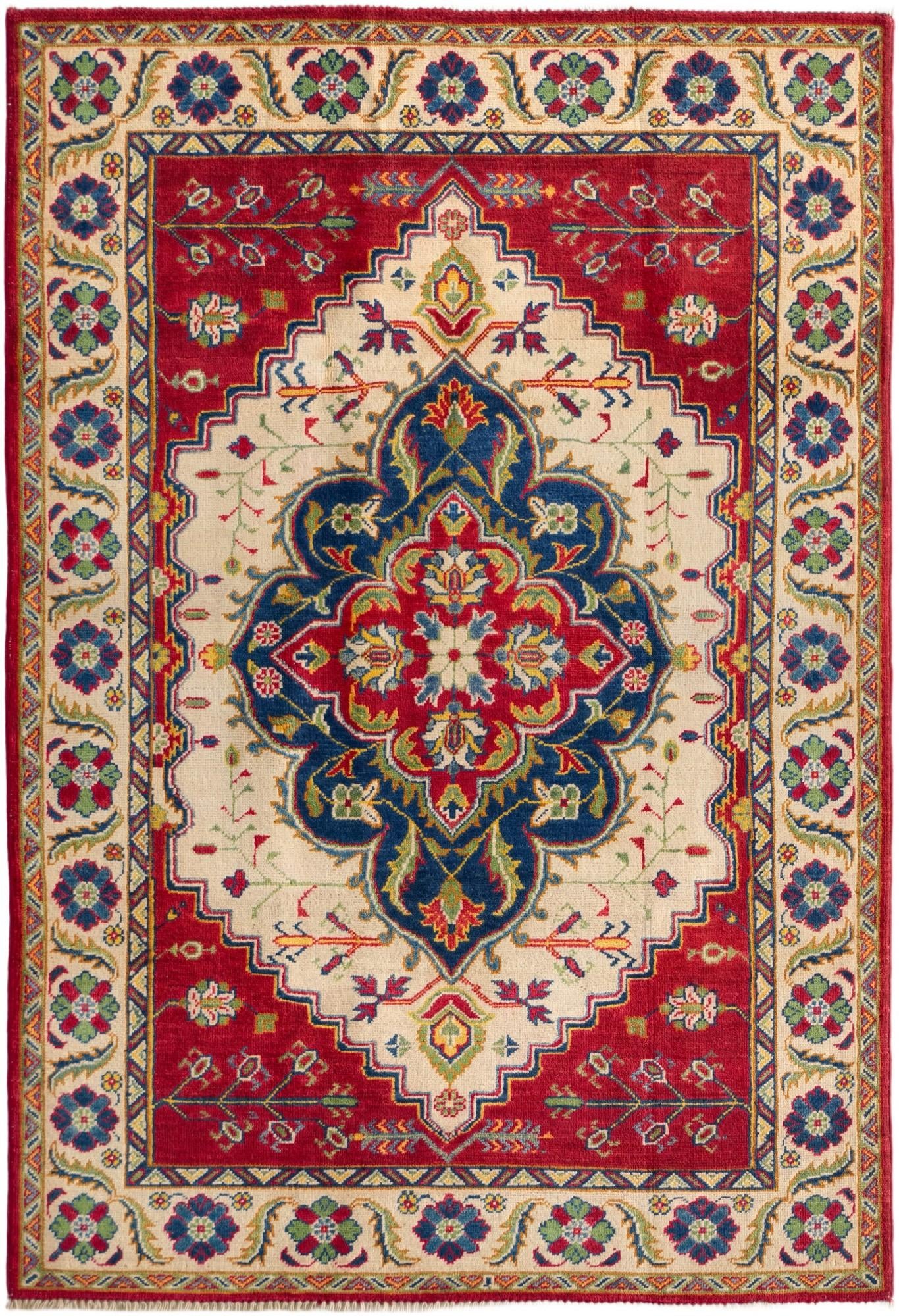 Detail image 2 of 11: 4' x 5' 10 Hand Knotted Kazak Rug