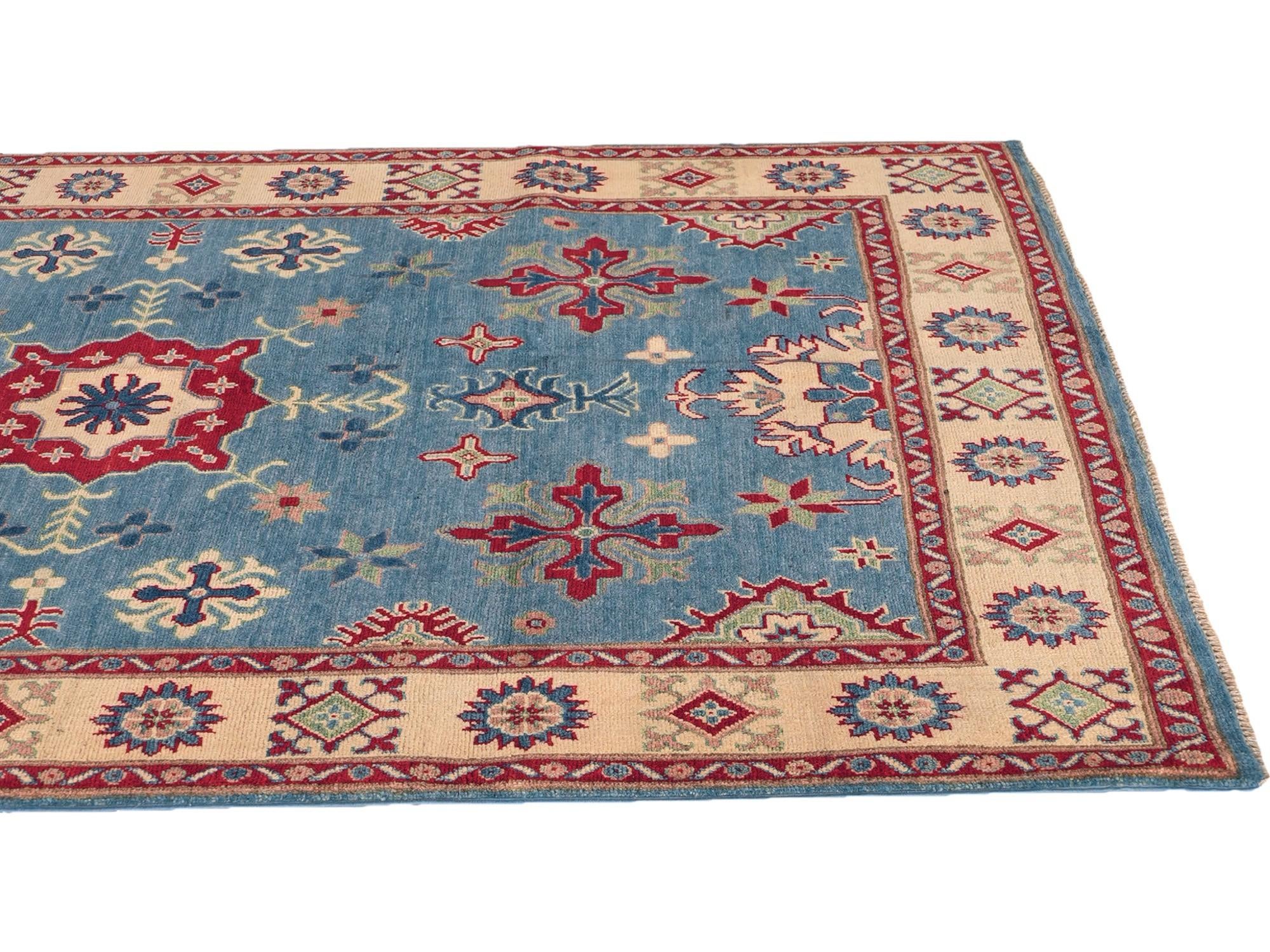 Detail image 6 of 12: 5' 1 x 6' 6 Hand Knotted Kazak Rug