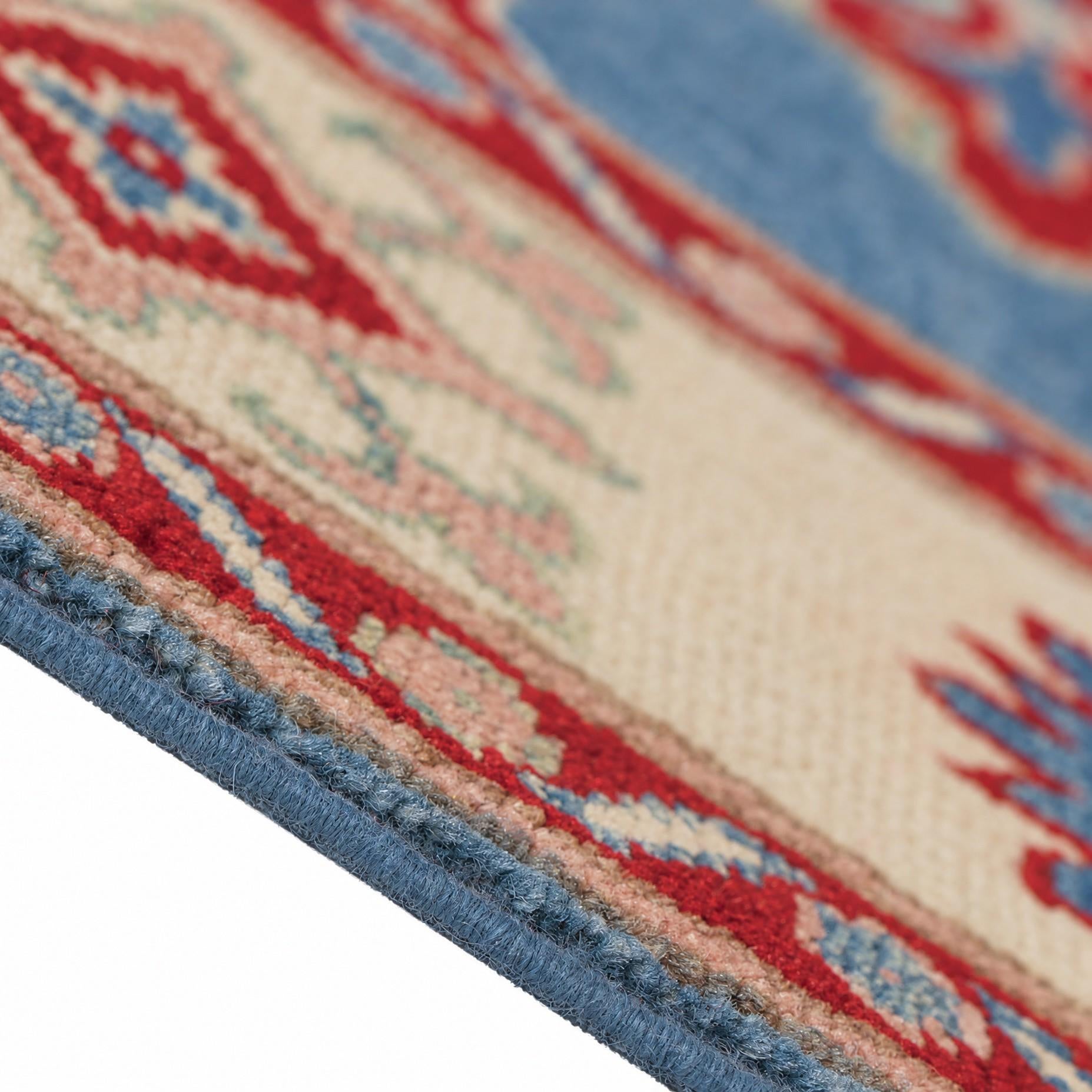 Detail image 8 of 12: 5' 1 x 6' 6 Hand Knotted Kazak Rug