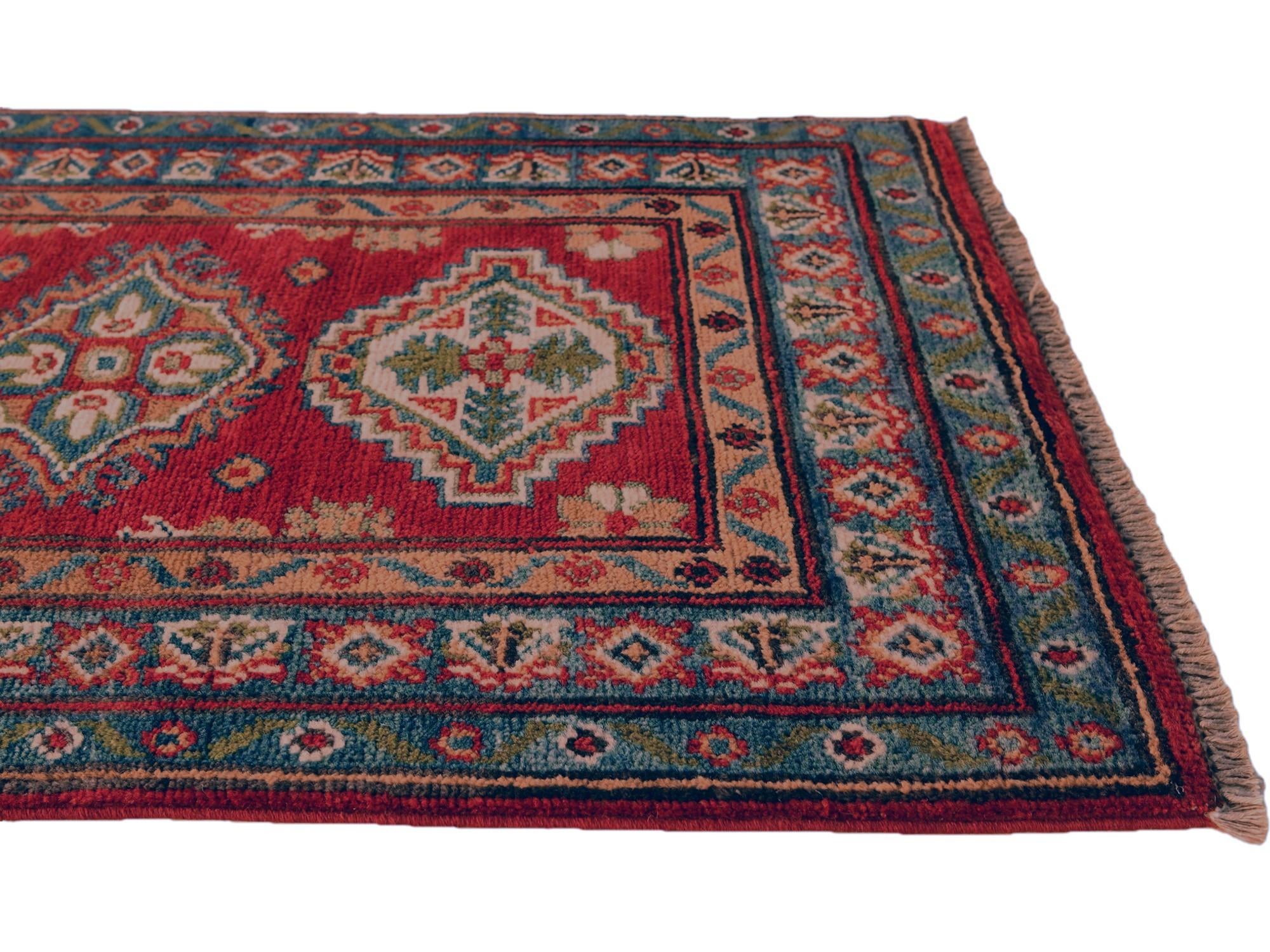 60cm x 85cm Hand Knotted Kazak Rug
