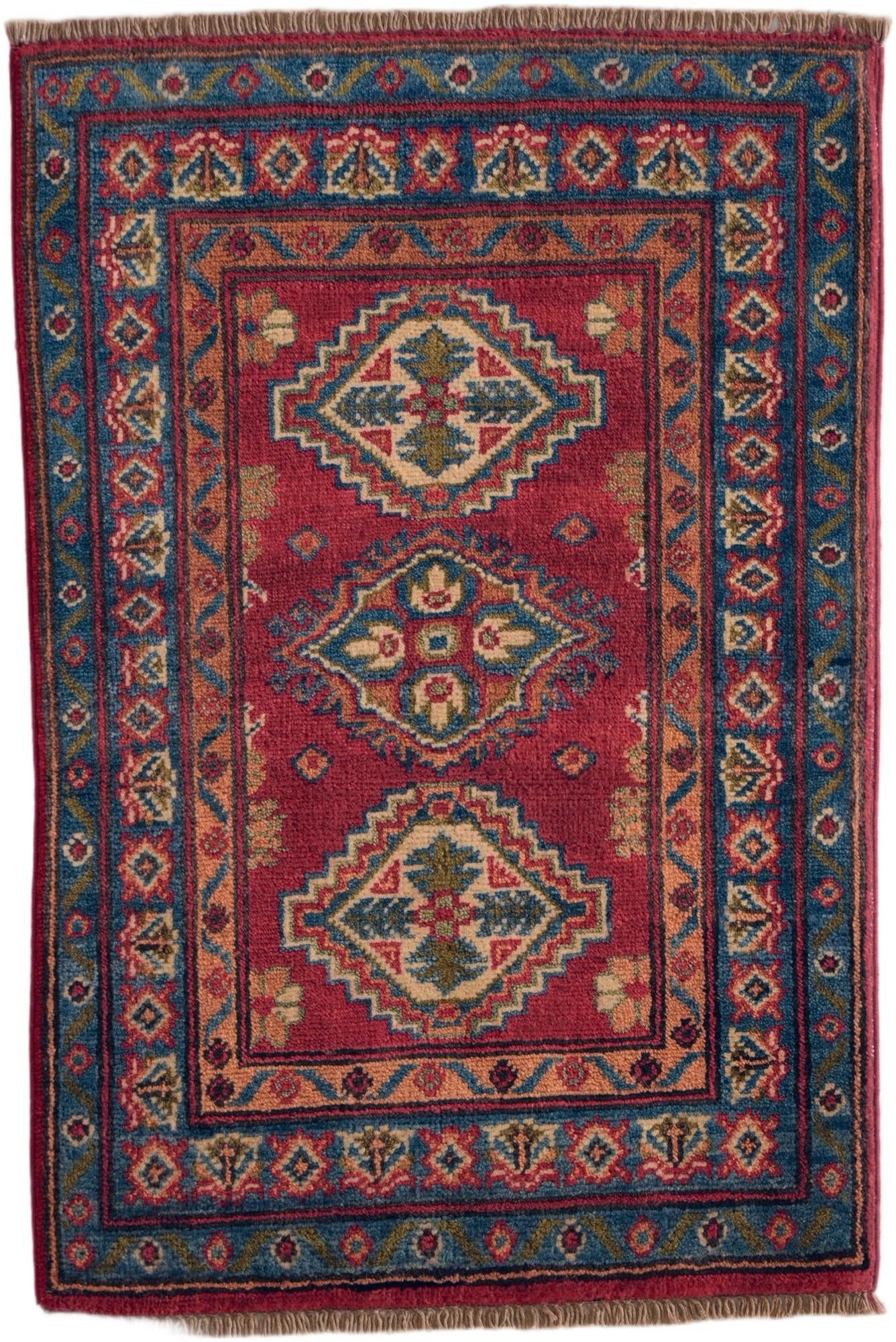 1' 11 x 2' 10 Hand Knotted Kazak Rug
