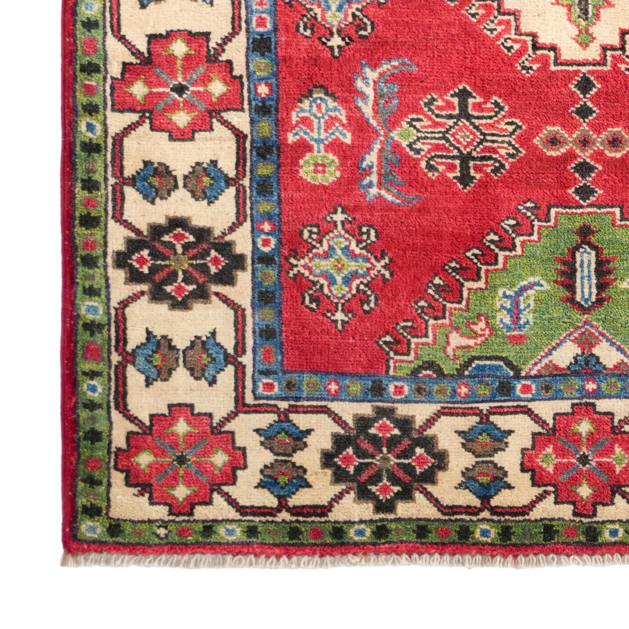 3' 3 x 4' 2 Hand Knotted Kazak Rug