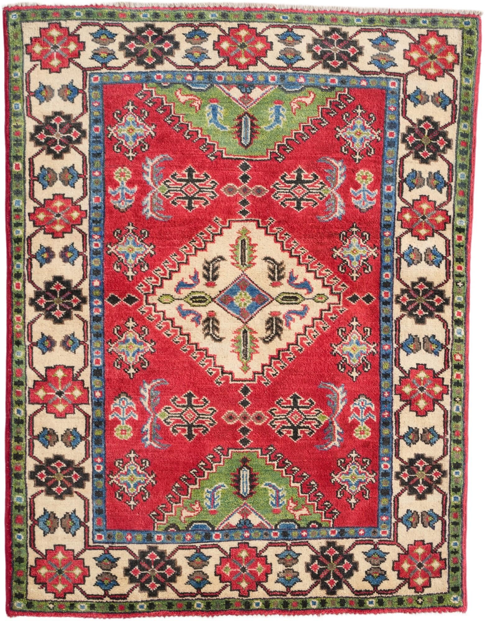 3' 3 x 4' 2 Hand Knotted Kazak Rug