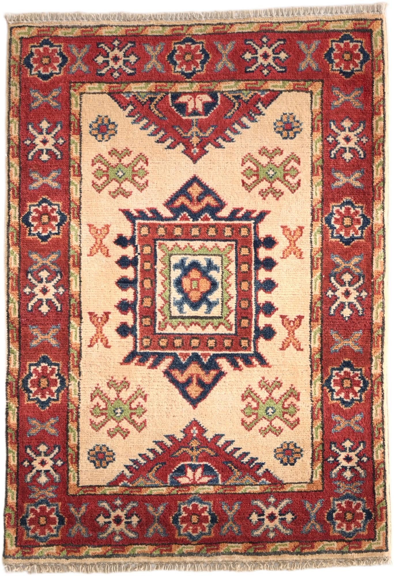 2' x 2' 11 Hand Knotted Kazak Rug