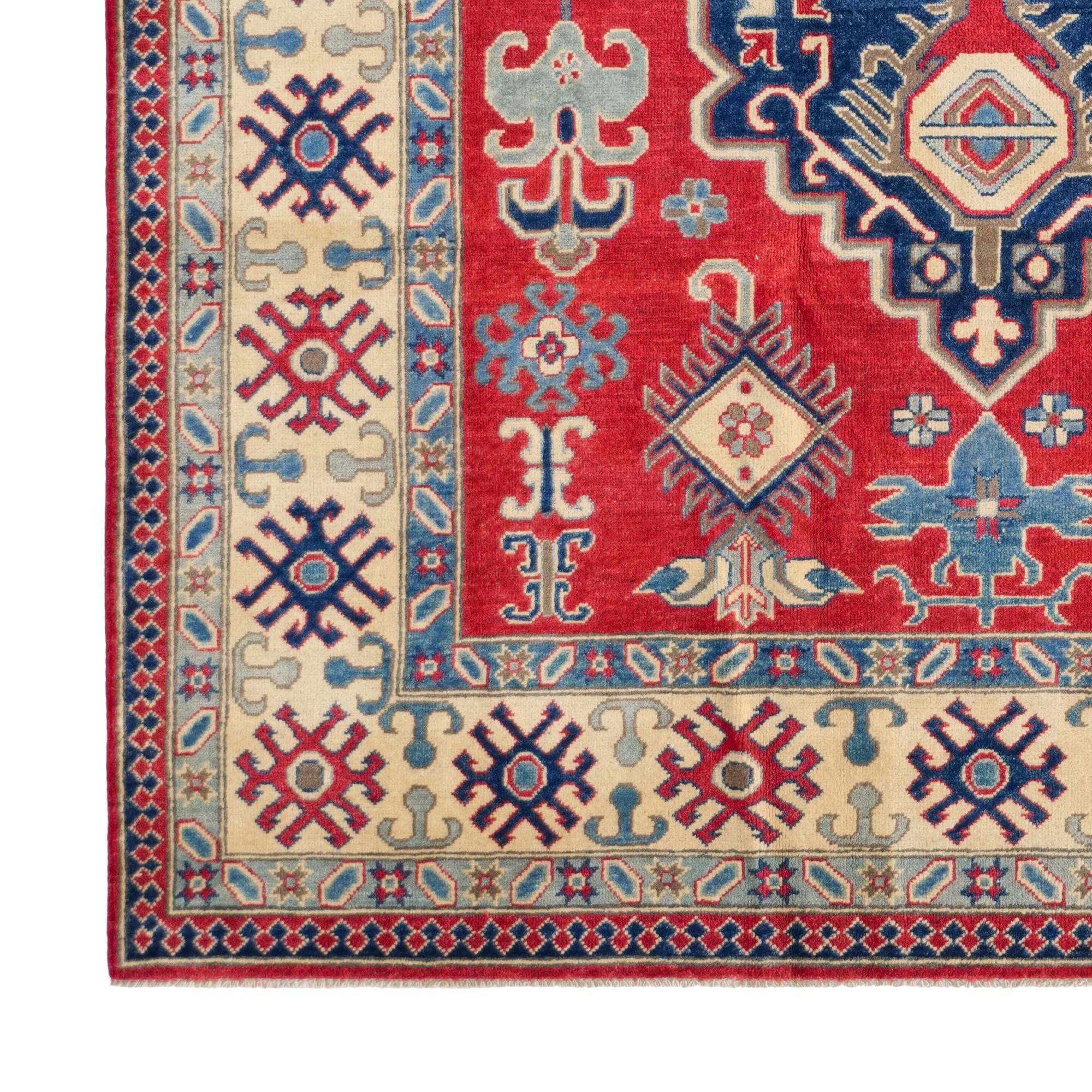 6' 10 x 9' 7 Hand Knotted Kazak Rug