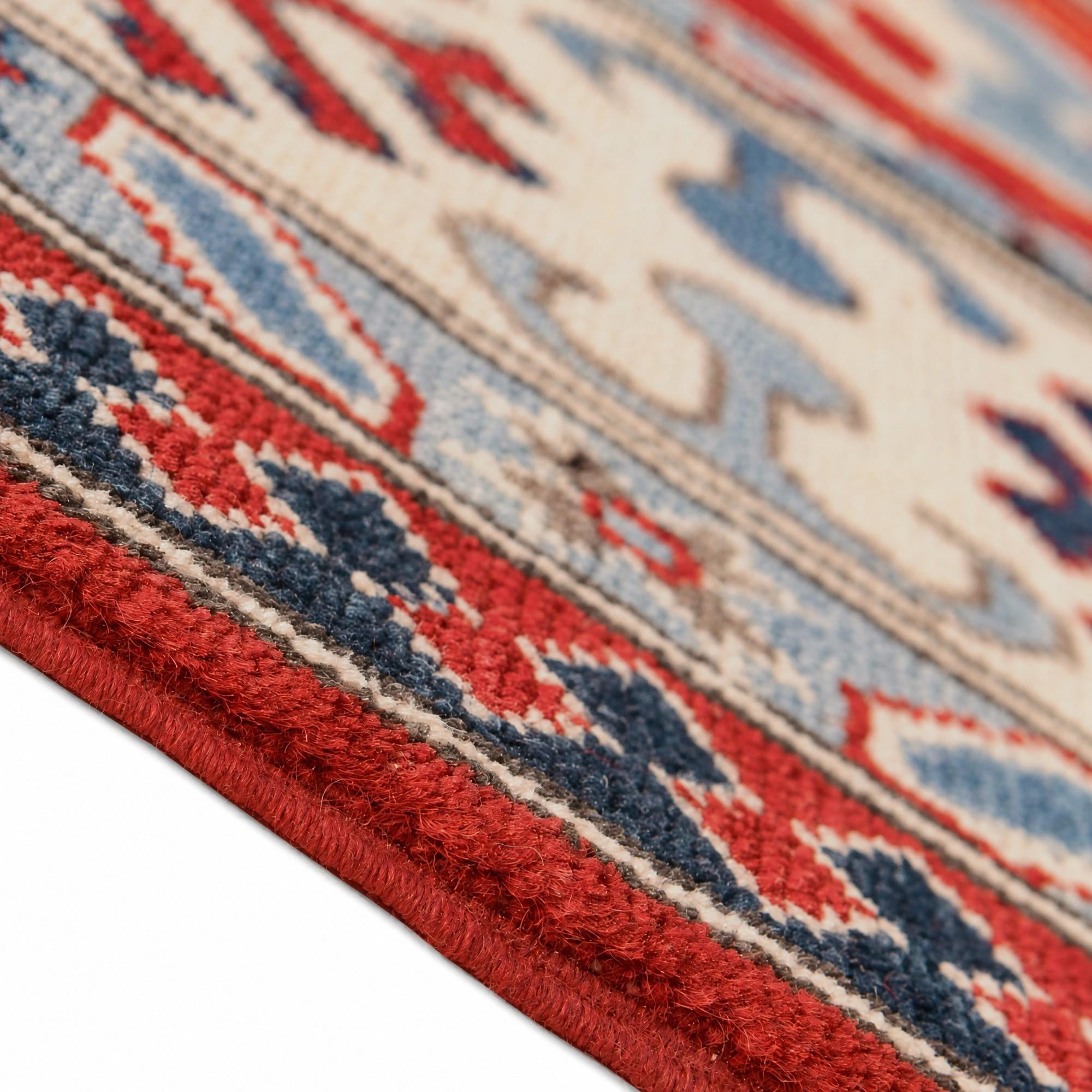 6' 10 x 9' 7 Hand Knotted Kazak Rug