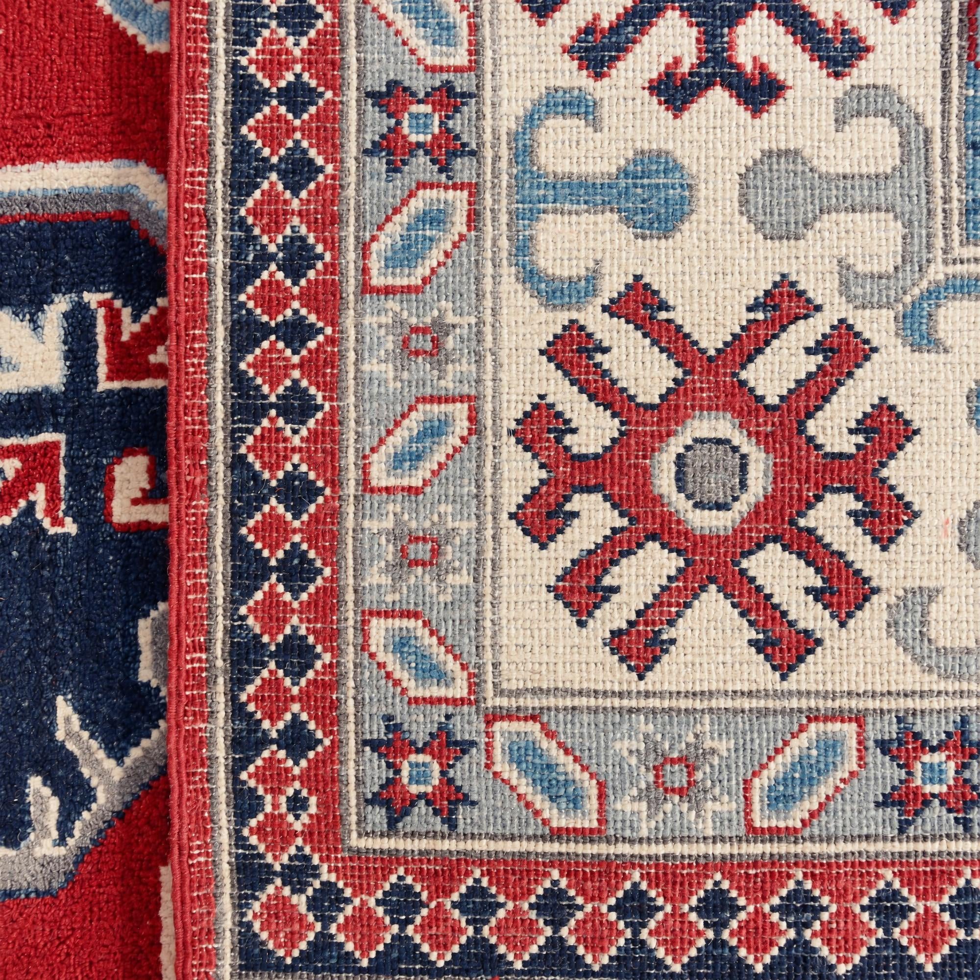 6' 10 x 9' 7 Hand Knotted Kazak Rug
