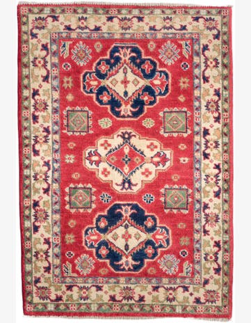 2' 8 x 4' Hand Knotted Kazak Rug