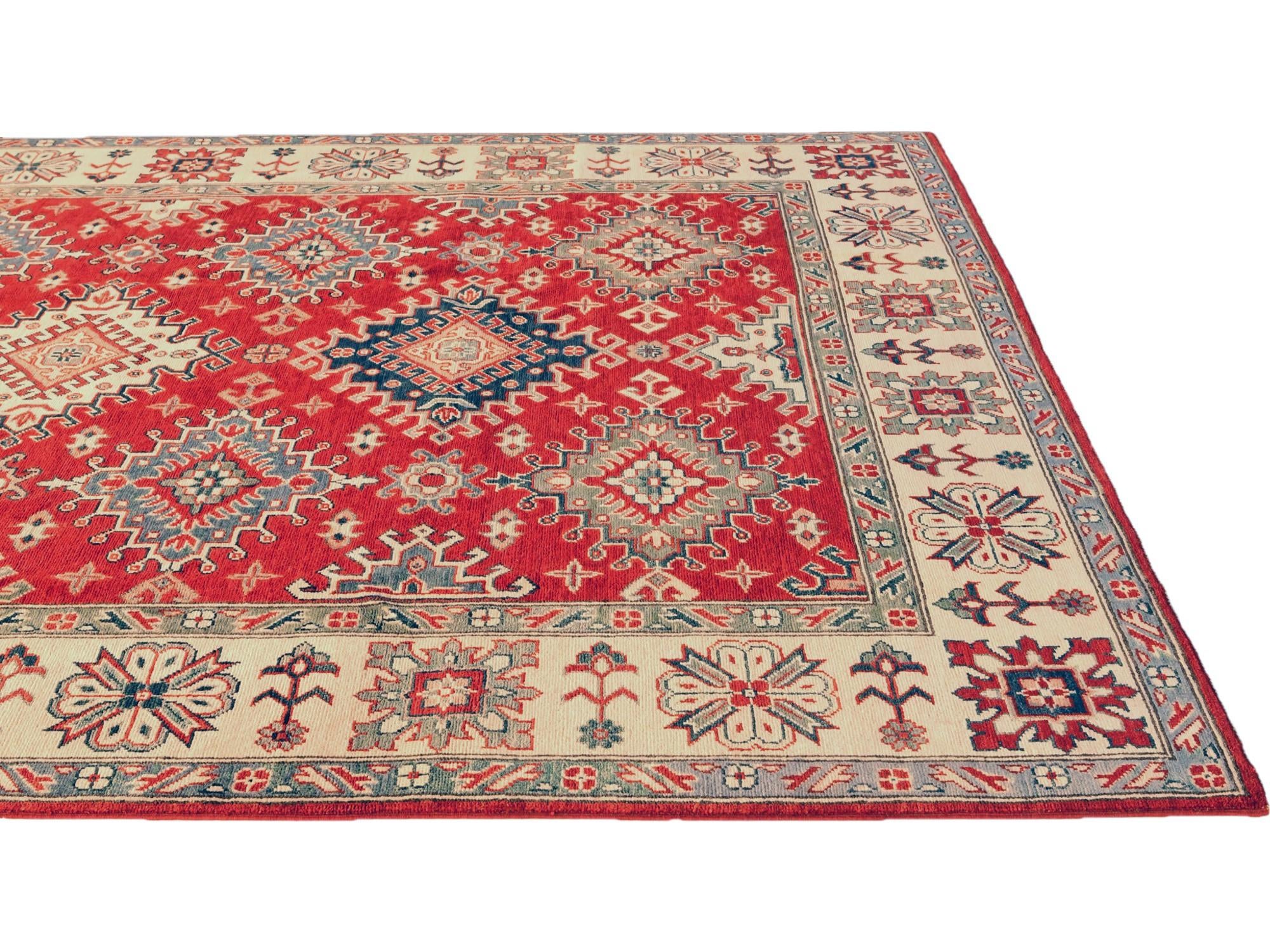 6' 9 x 9' 9 Hand Knotted Kazak Rug
