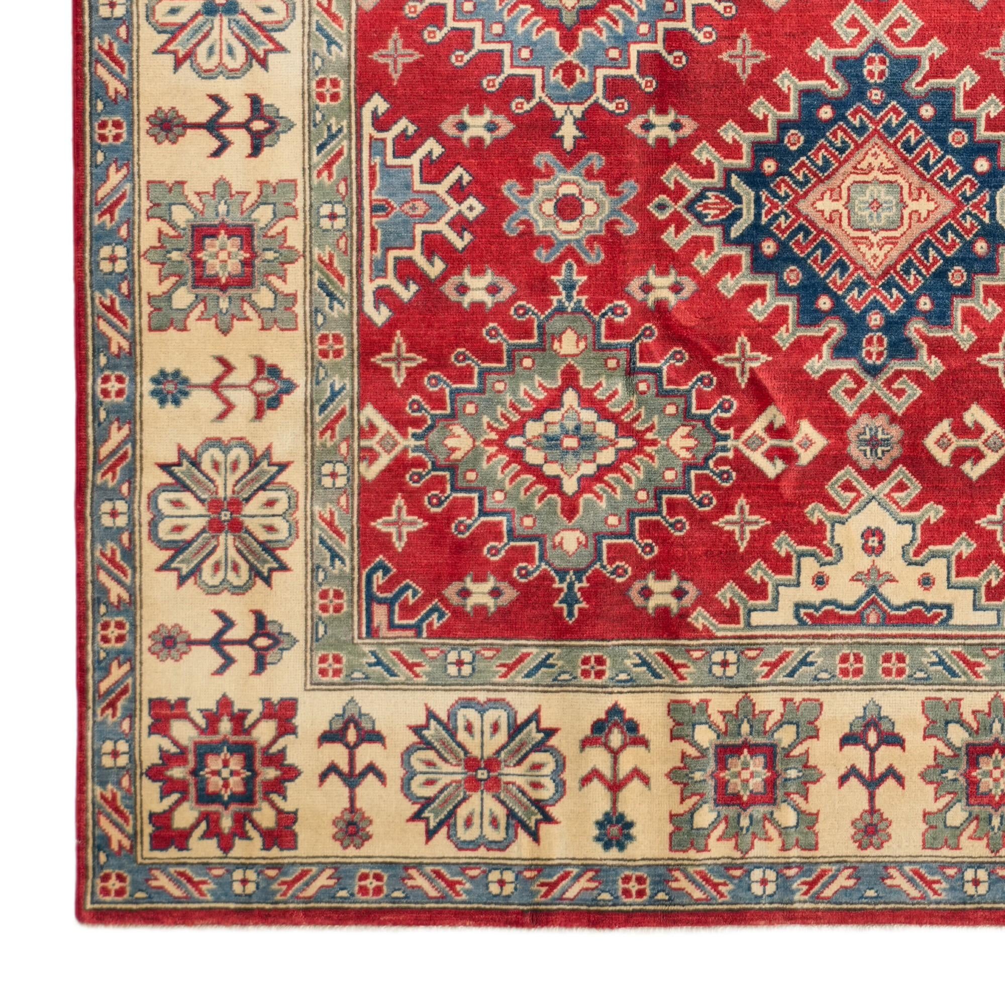 6' 9 x 9' 9 Hand Knotted Kazak Rug