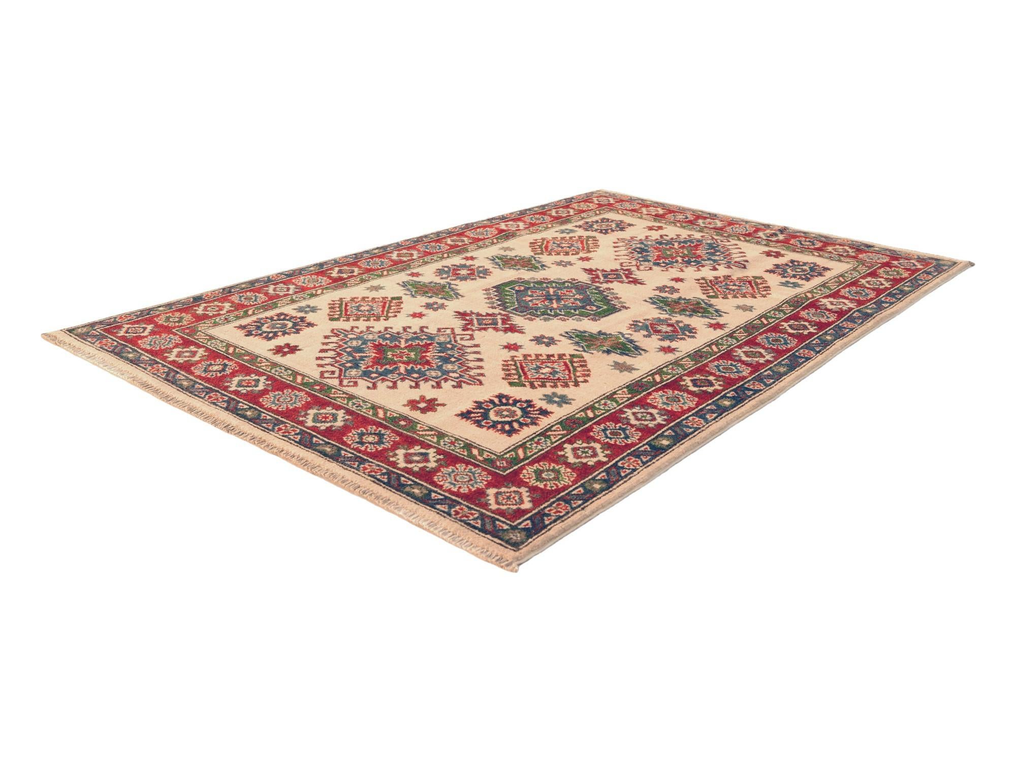 4' x 6' Hand Knotted Kazak Rug