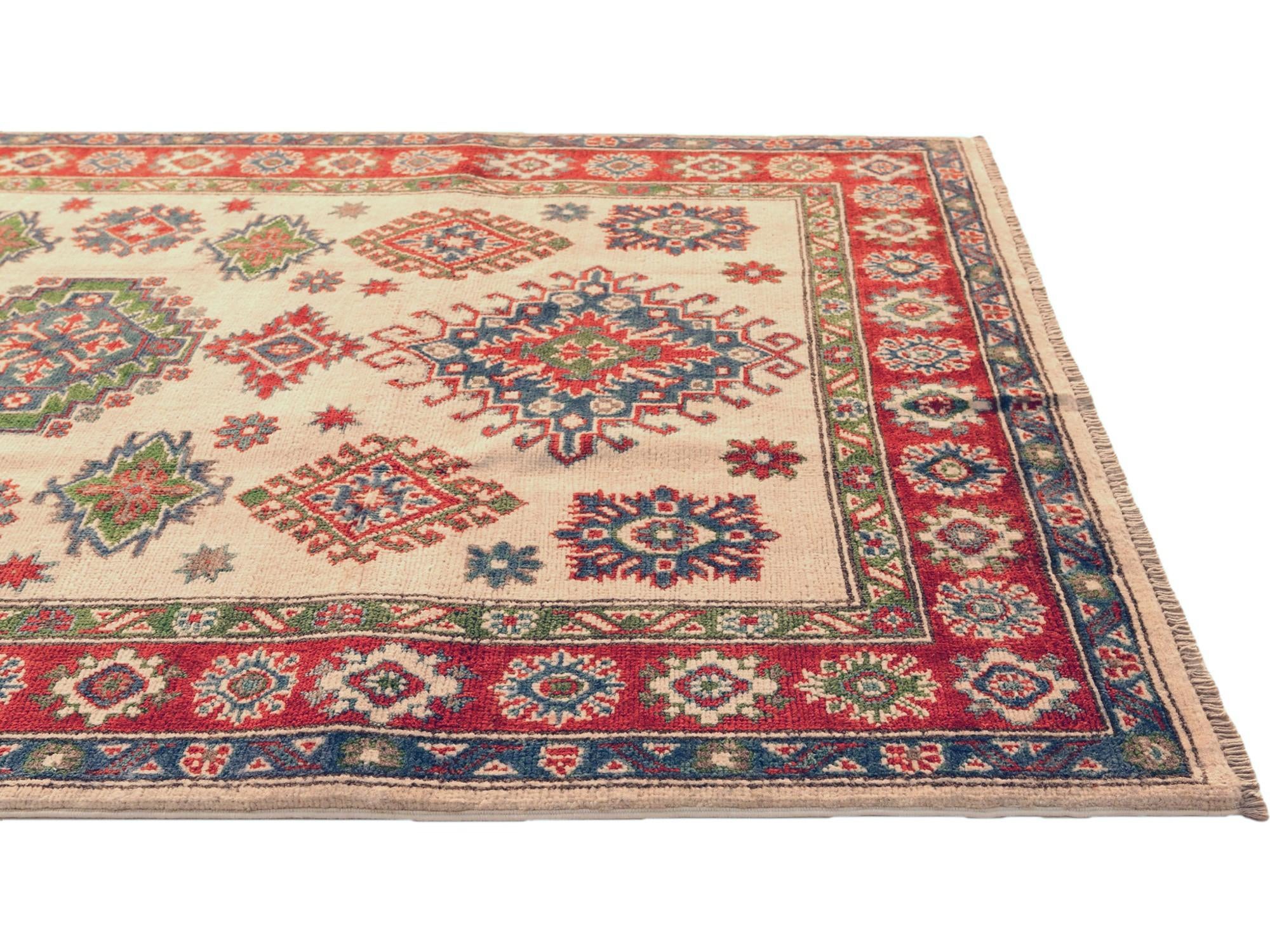 4' x 6' Hand Knotted Kazak Rug