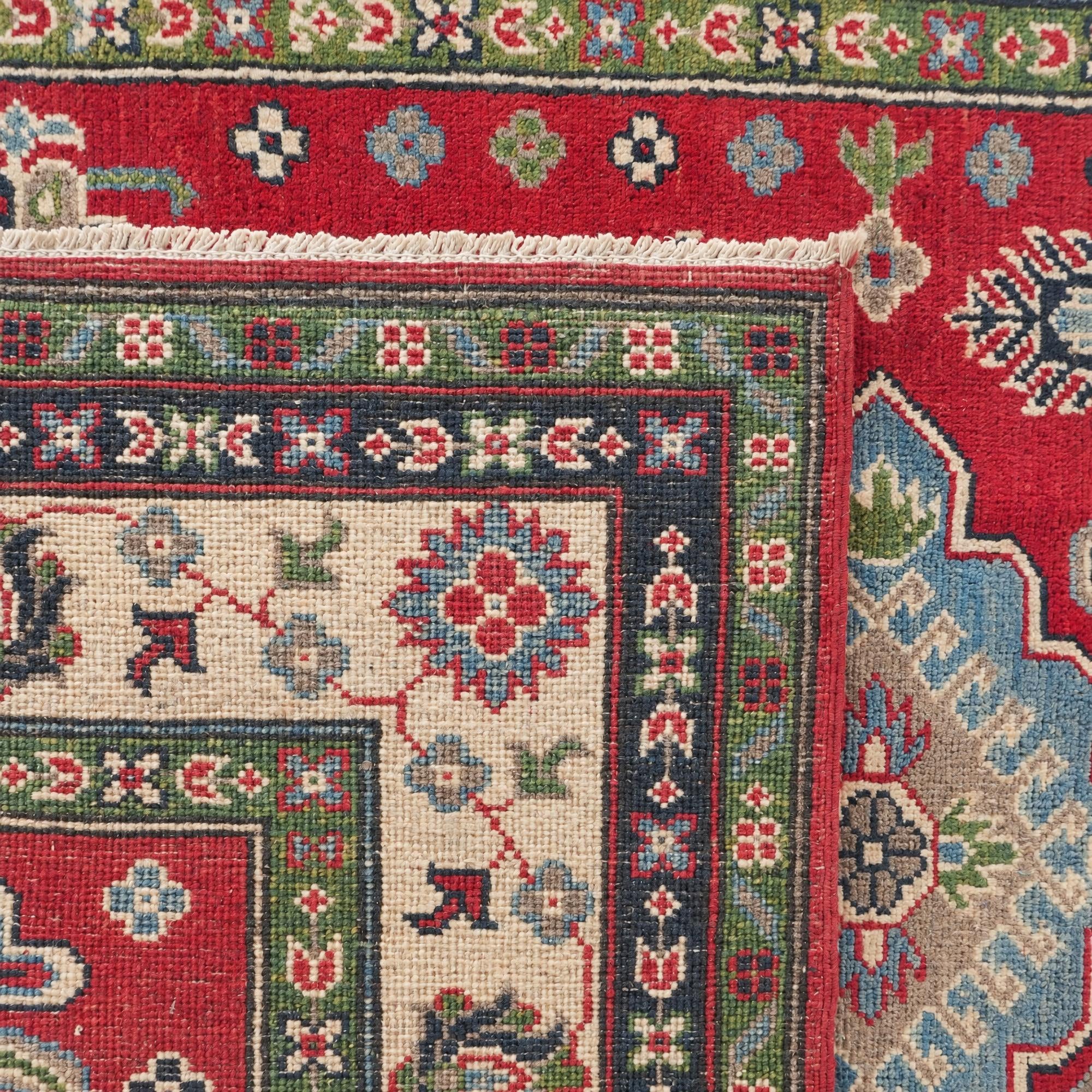 Detail image 12 of 12: 4' x 5' 10 Hand Knotted Kazak Rug