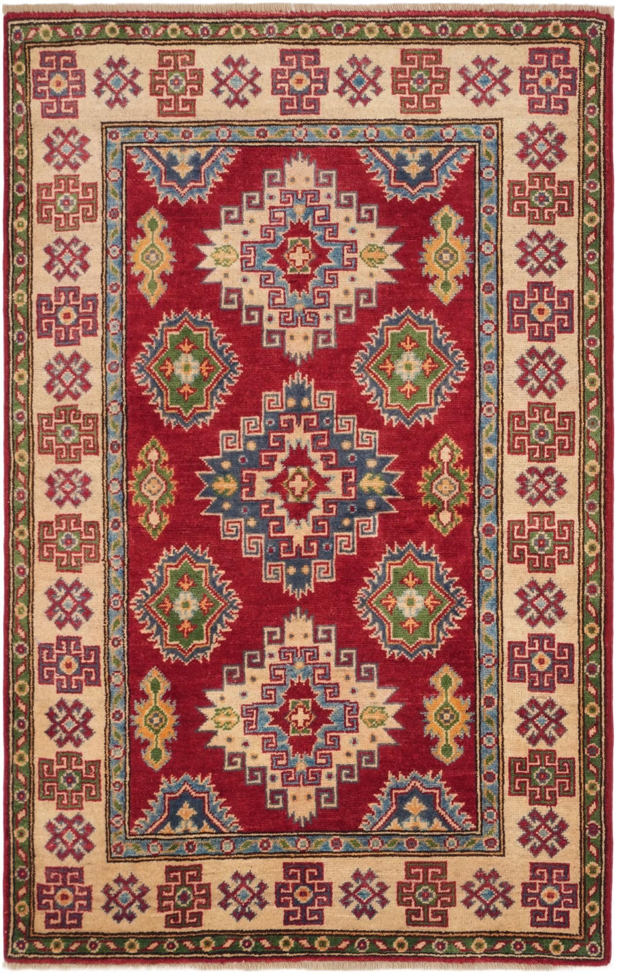 3' 3 x 5' 1 Hand Knotted Kazak Rug