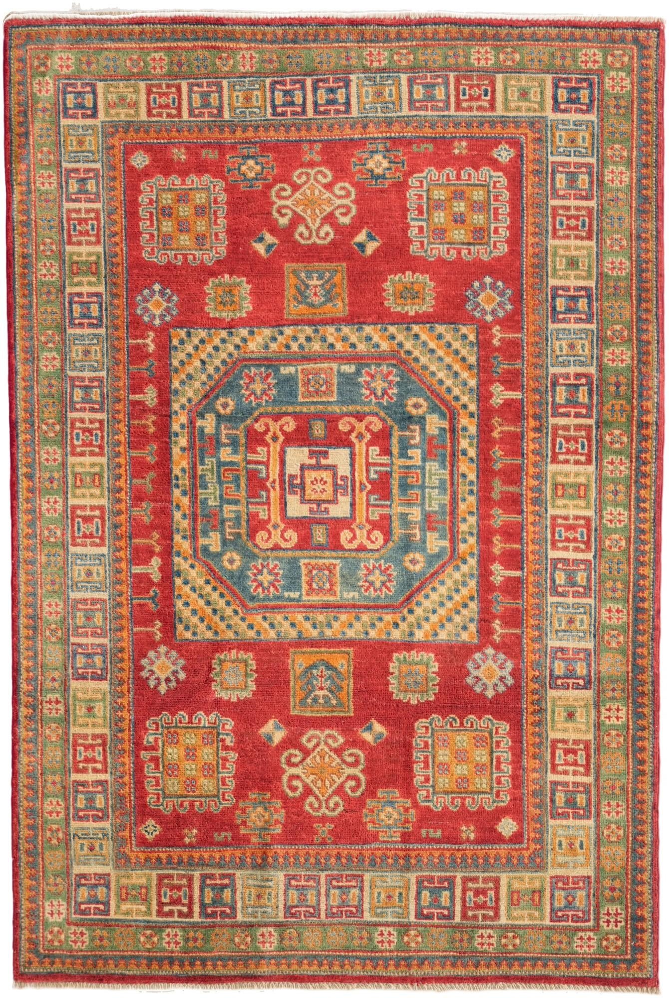 4' x 5' 11 Hand Knotted Kazak Rug
