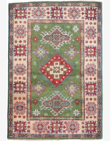 2' 10 x 4' 2 Hand Knotted Kazak Rug