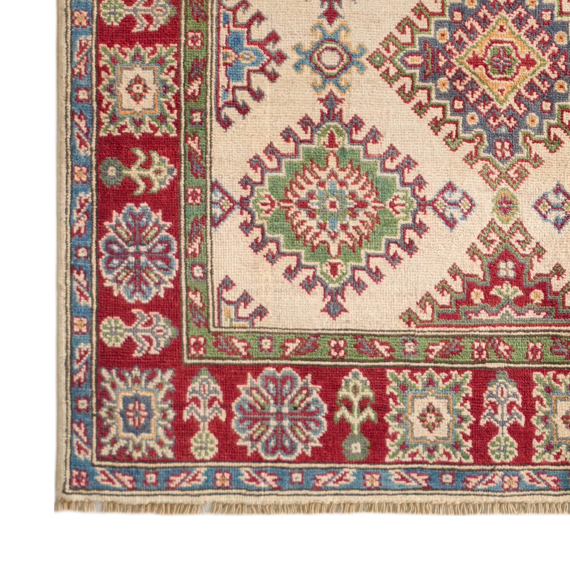 Detail image 6 of 11: 3' 10 x 6' Hand Knotted Kazak Rug